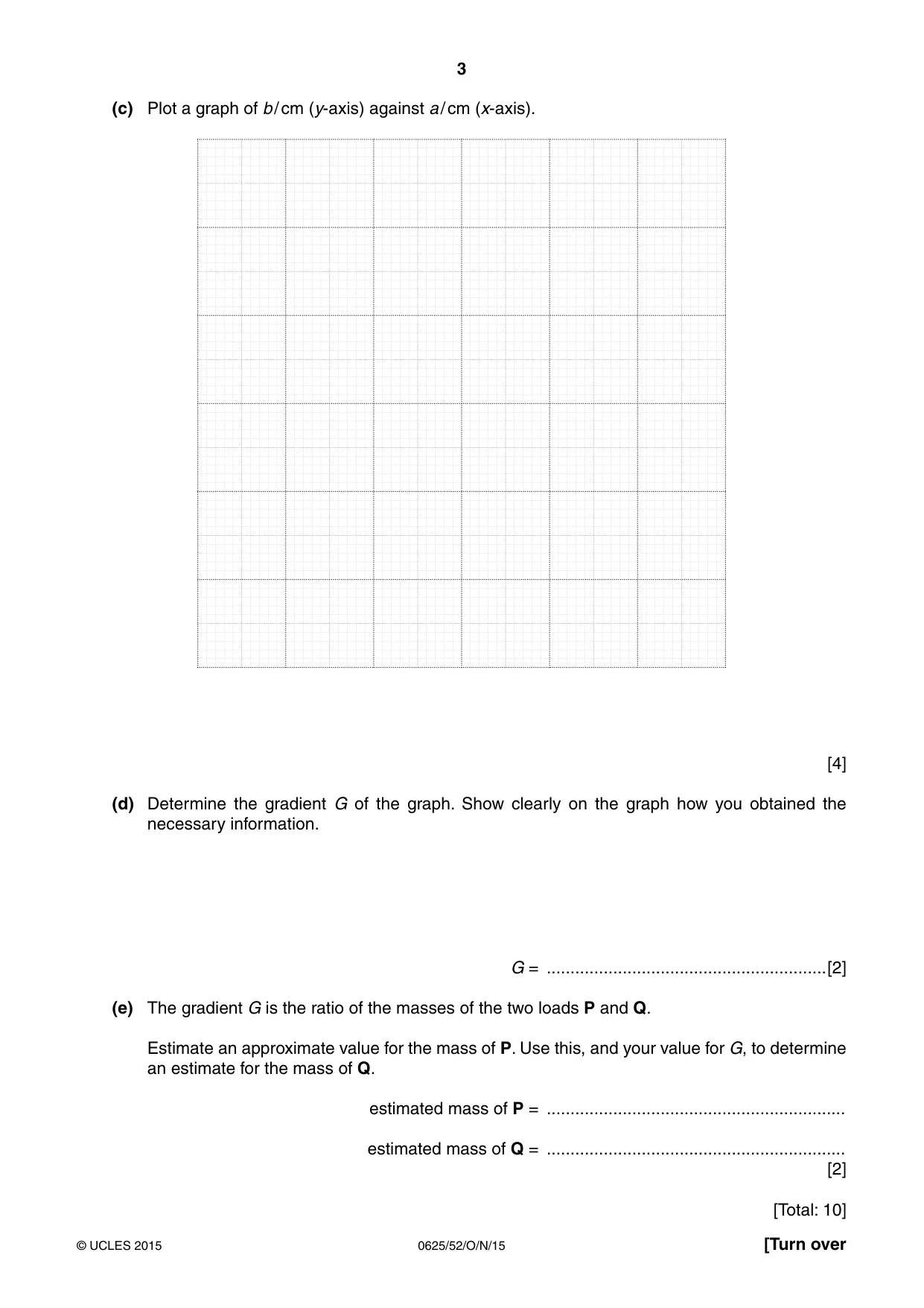 Cambridge IGCSE Physics 0625 2015 Oct/Nov Paper 5 · Variant 2 question paper, page 3 of 12