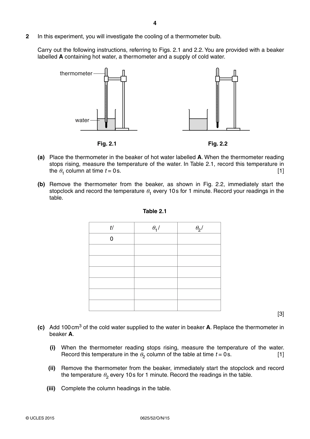 Cambridge IGCSE Physics 0625 2015 Oct/Nov Paper 5 · Variant 2 question paper, page 4 of 12
