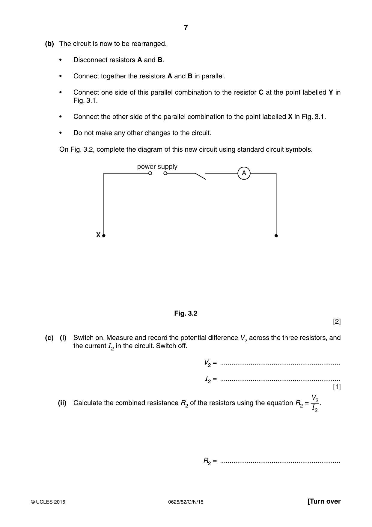 Cambridge IGCSE Physics 0625 2015 Oct/Nov Paper 5 · Variant 2 question paper, page 7 of 12