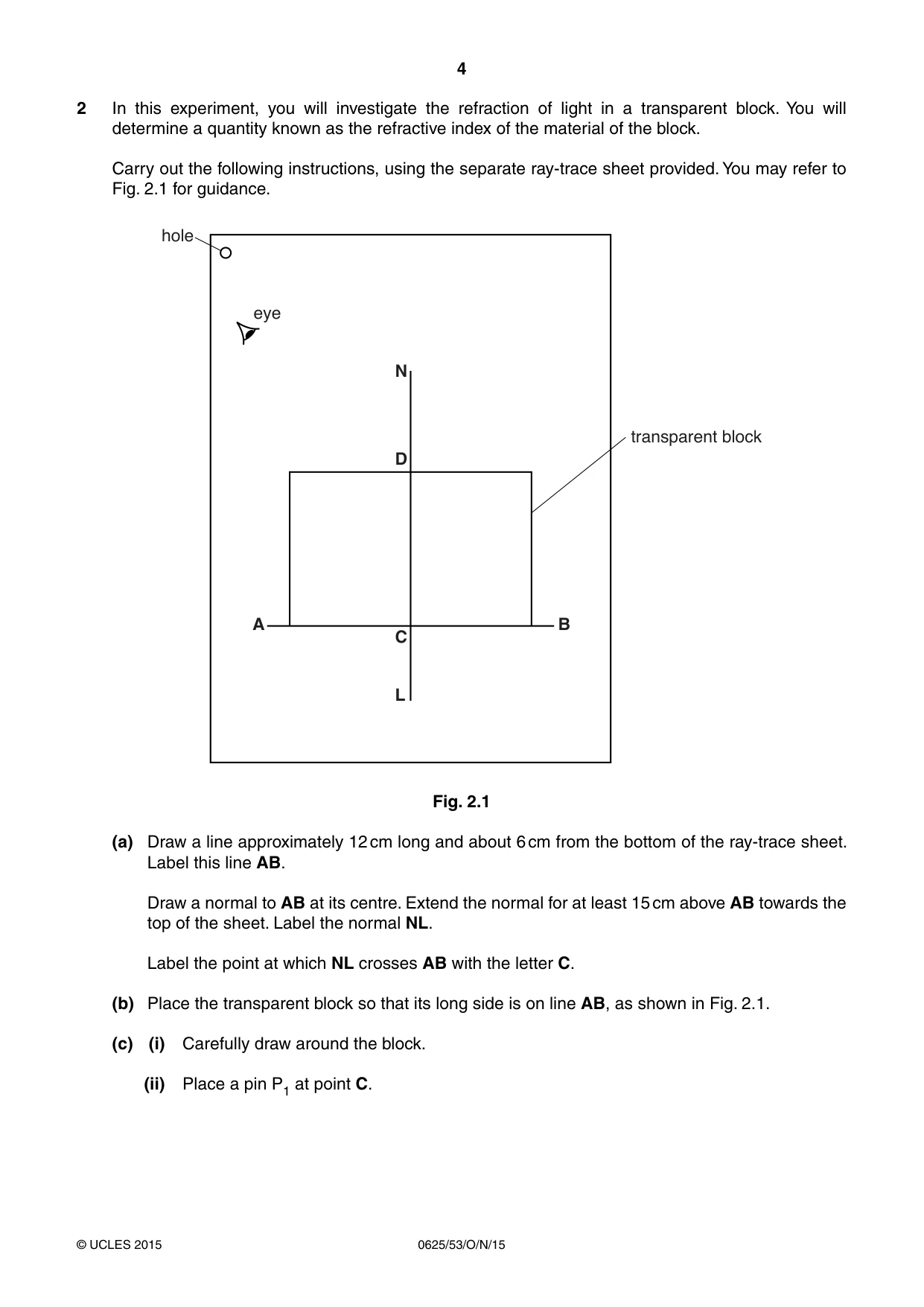 Cambridge IGCSE Physics 0625 2015 Oct/Nov Paper 5 · Variant 3 question paper, page 4 of 12