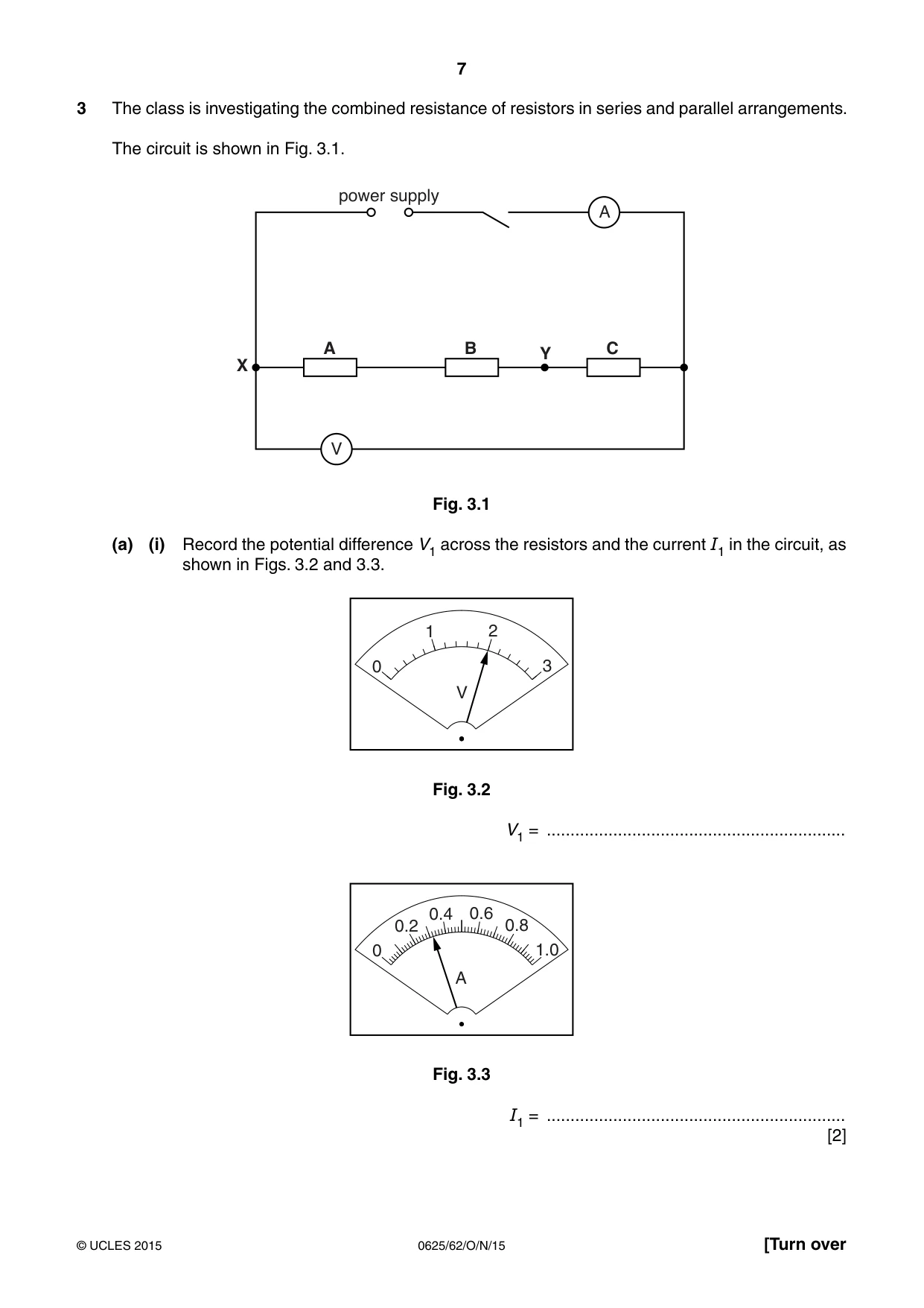 Cambridge IGCSE Physics 0625 2015 Oct/Nov Paper 6 · Variant 2 question paper, page 7 of 16