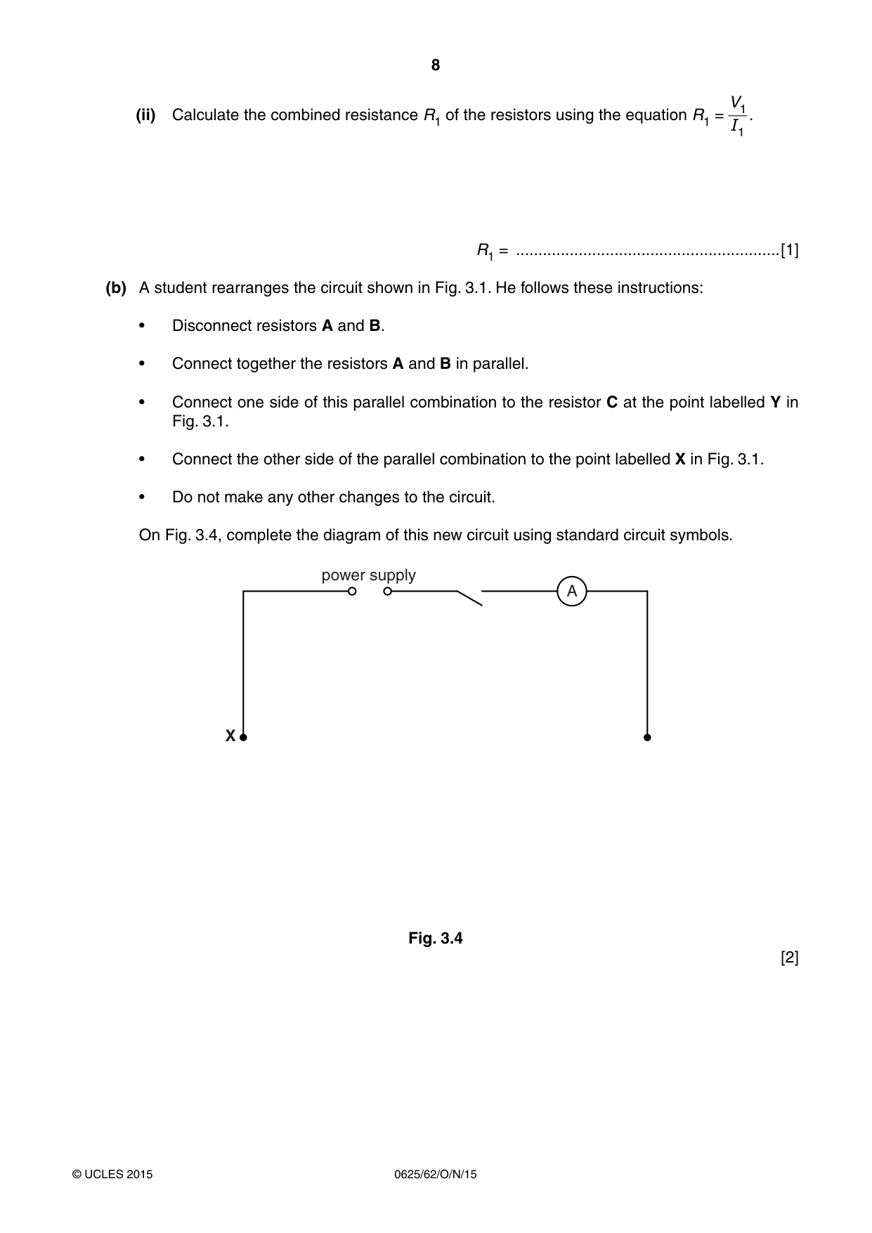 Cambridge IGCSE Physics 0625 2015 Oct/Nov Paper 6 · Variant 2 question paper, page 8 of 16