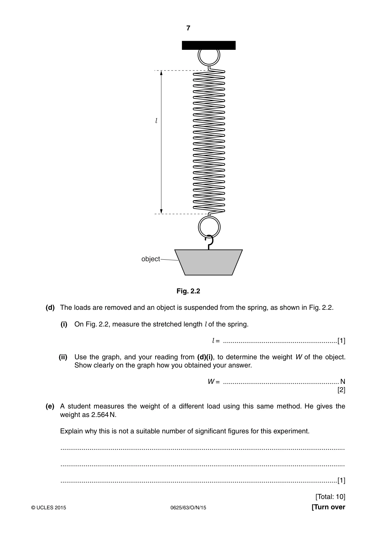 Cambridge IGCSE Physics 0625 2015 Oct/Nov Paper 6 · Variant 3 question paper, page 7 of 20