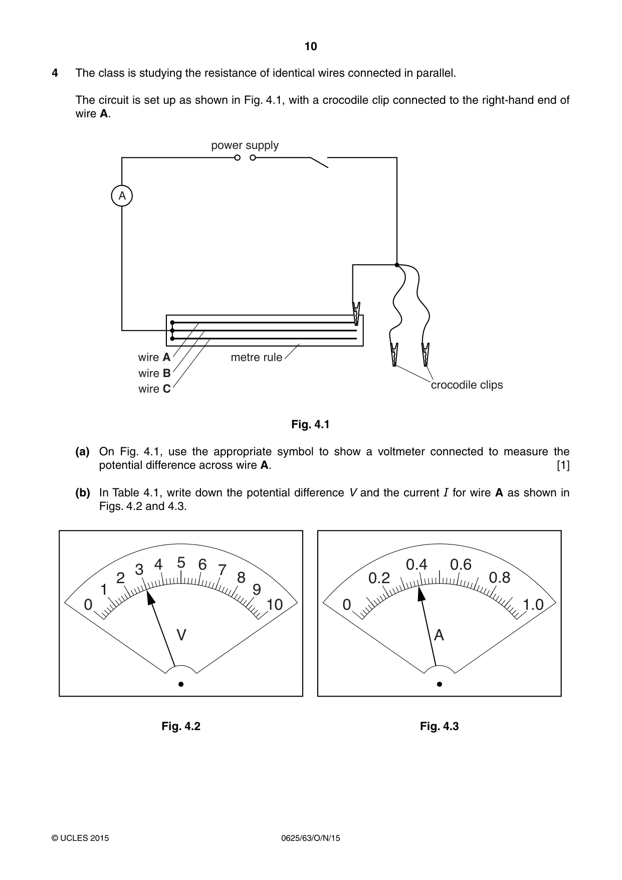 Cambridge IGCSE Physics 0625 2015 Oct/Nov Paper 6 · Variant 3 question paper, page 10 of 20