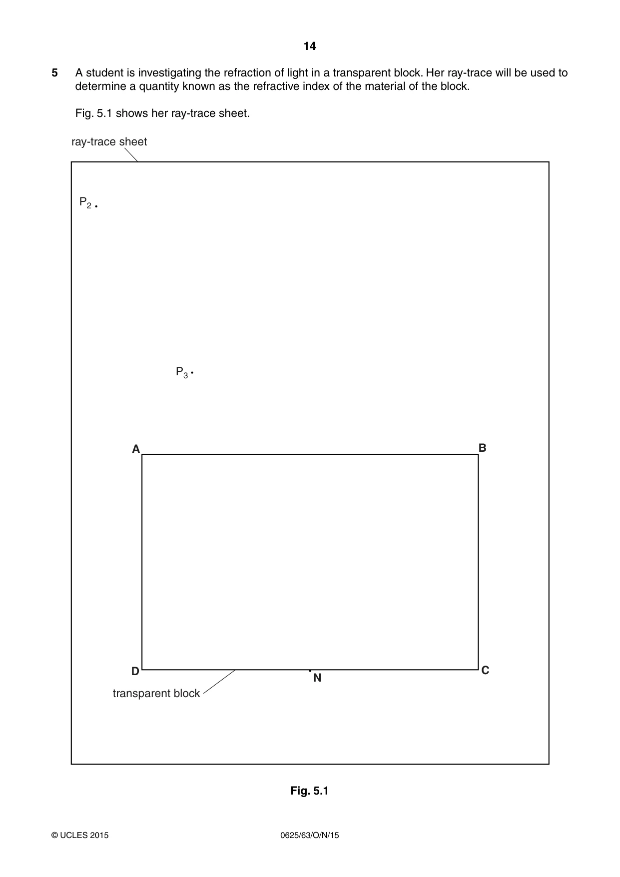 Cambridge IGCSE Physics 0625 2015 Oct/Nov Paper 6 · Variant 3 question paper, page 14 of 20