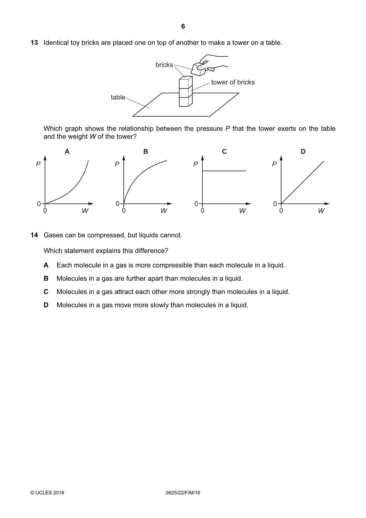 Cambridge IGCSE Physics 0625 2016 Feb/March Paper 2 · Variant 2 question paper, page 6 of 20