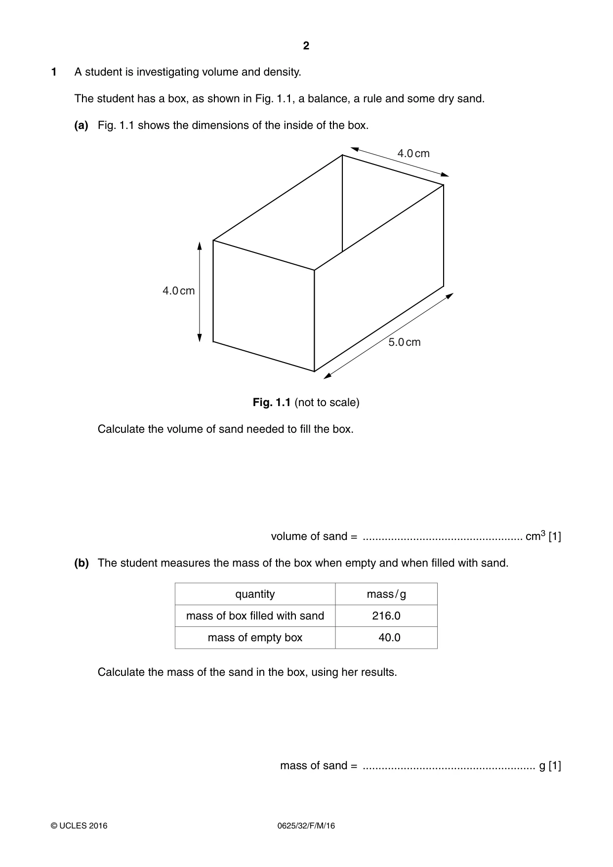 Cambridge IGCSE Physics 0625 2016 Feb/March Paper 3 · Variant 2 question paper, page 2 of 24