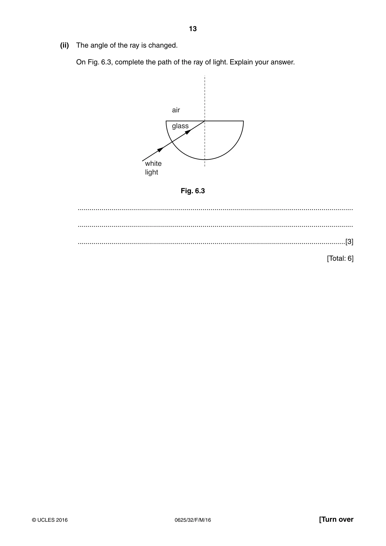 Cambridge IGCSE Physics 0625 2016 Feb/March Paper 3 · Variant 2 question paper, page 13 of 24