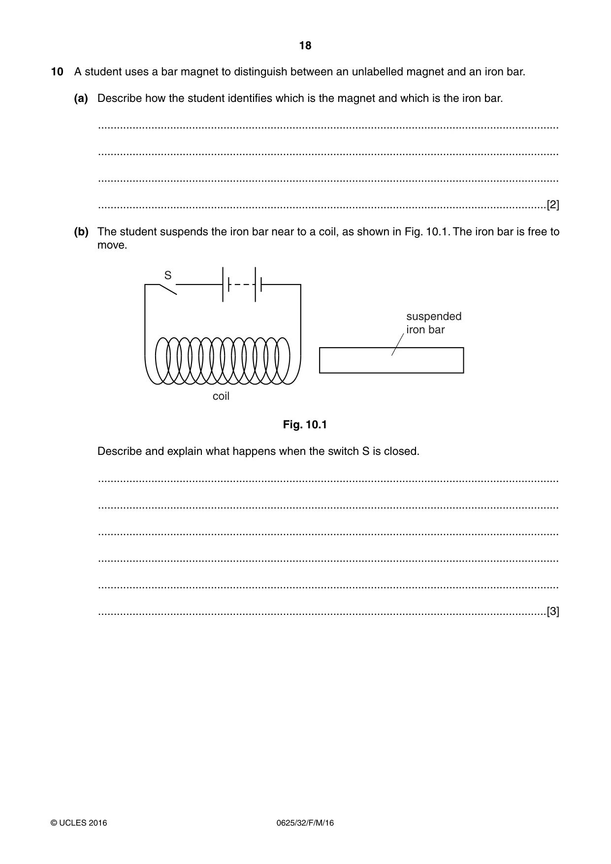 Cambridge IGCSE Physics 0625 2016 Feb/March Paper 3 · Variant 2 question paper, page 18 of 24