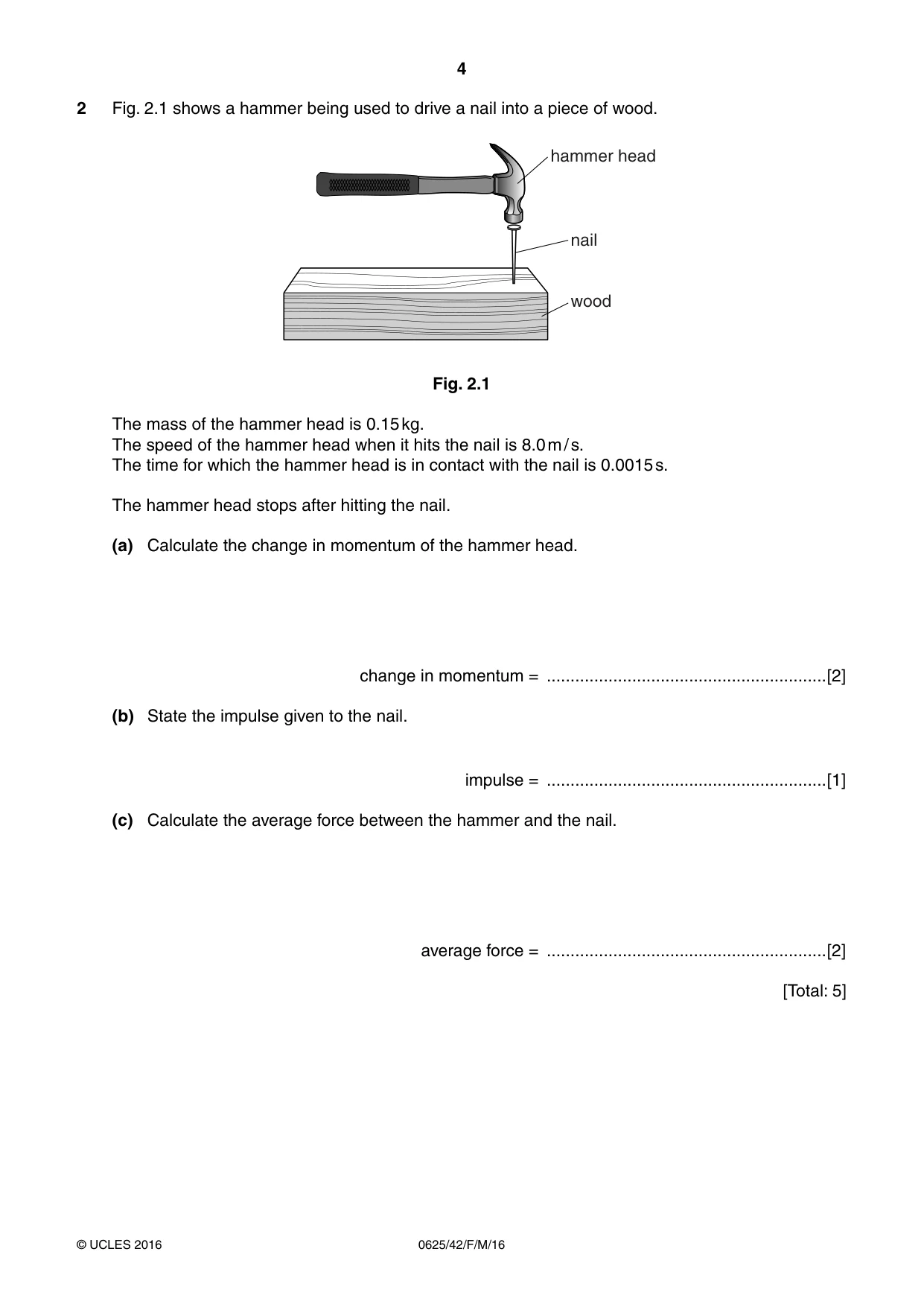 Cambridge IGCSE Physics 0625 2016 Feb/March Paper 4 · Variant 2 question paper, page 4 of 16