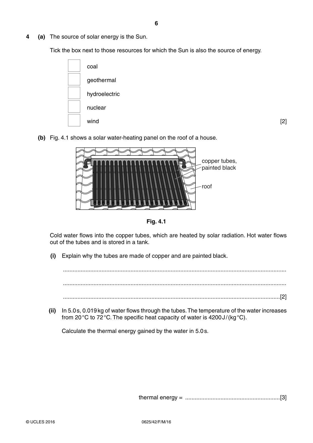 Cambridge IGCSE Physics 0625 2016 Feb/March Paper 4 · Variant 2 question paper, page 6 of 16