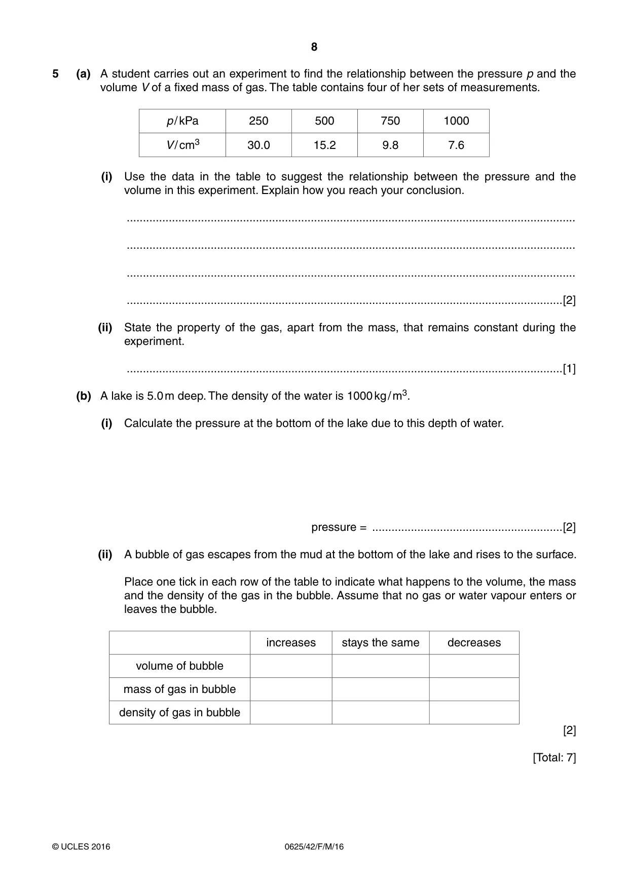 Cambridge IGCSE Physics 0625 2016 Feb/March Paper 4 · Variant 2 question paper, page 8 of 16