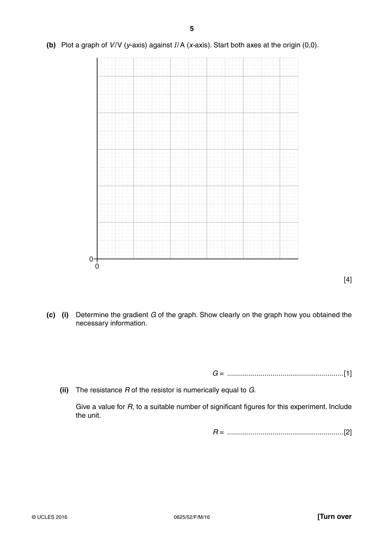 Cambridge IGCSE Physics 0625 2016 Feb/March Paper 5 · Variant 2 question paper, page 5 of 12