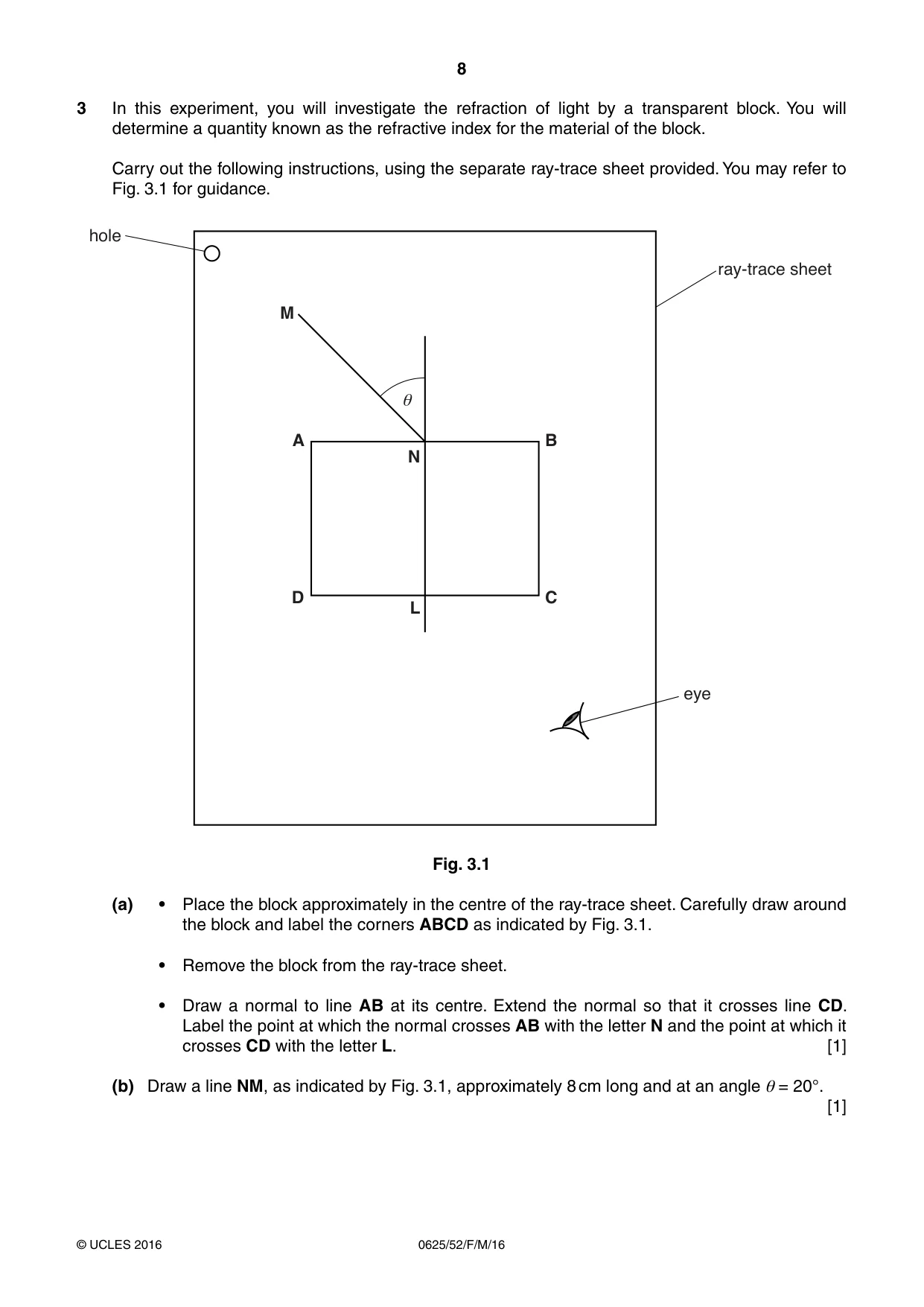 Cambridge IGCSE Physics 0625 2016 Feb/March Paper 5 · Variant 2 question paper, page 8 of 12