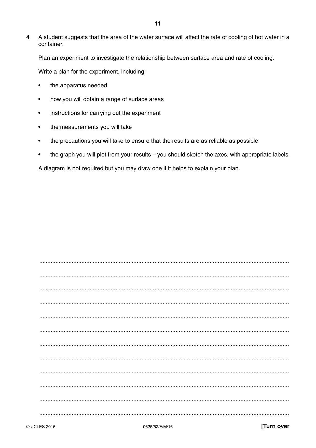 Cambridge IGCSE Physics 0625 2016 Feb/March Paper 5 · Variant 2 question paper, page 11 of 12