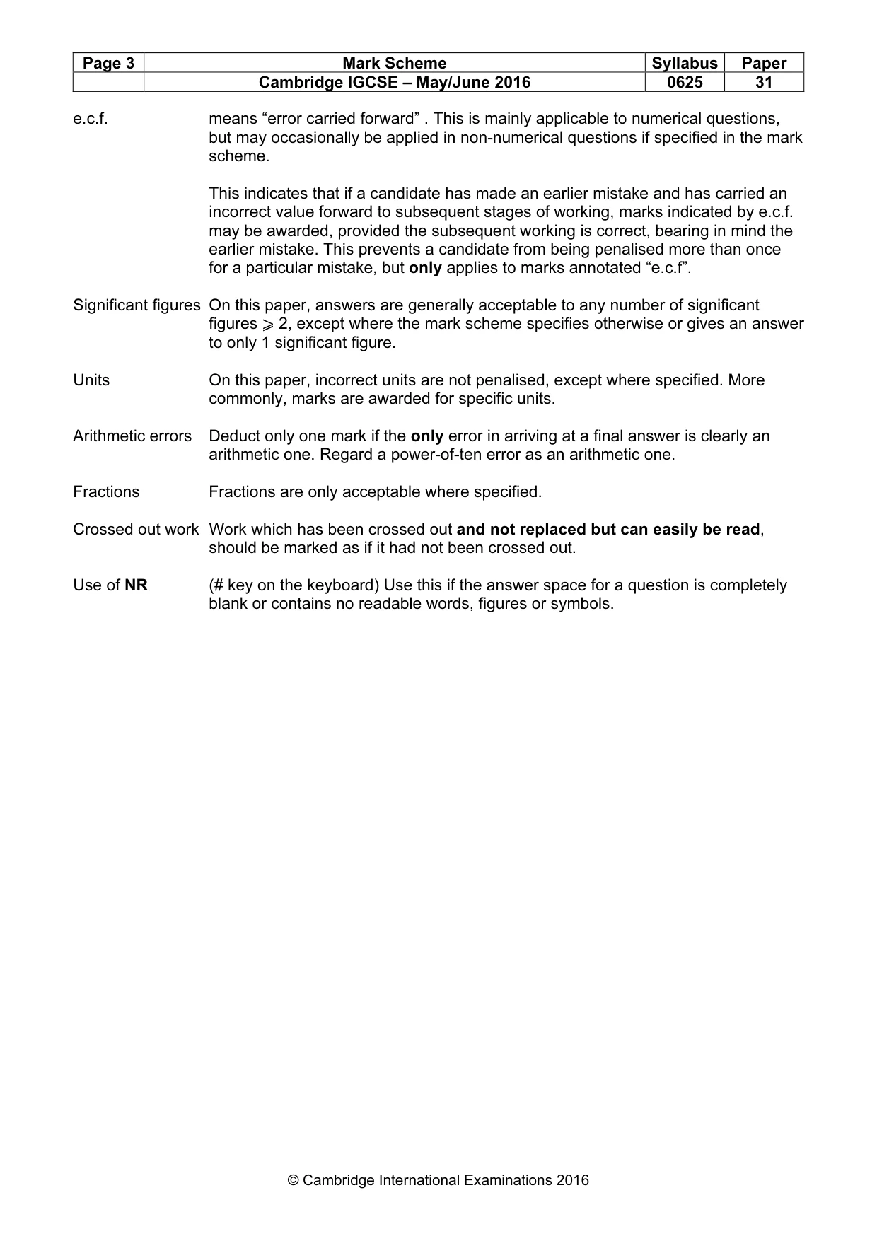 Mark scheme, page 3 of 10