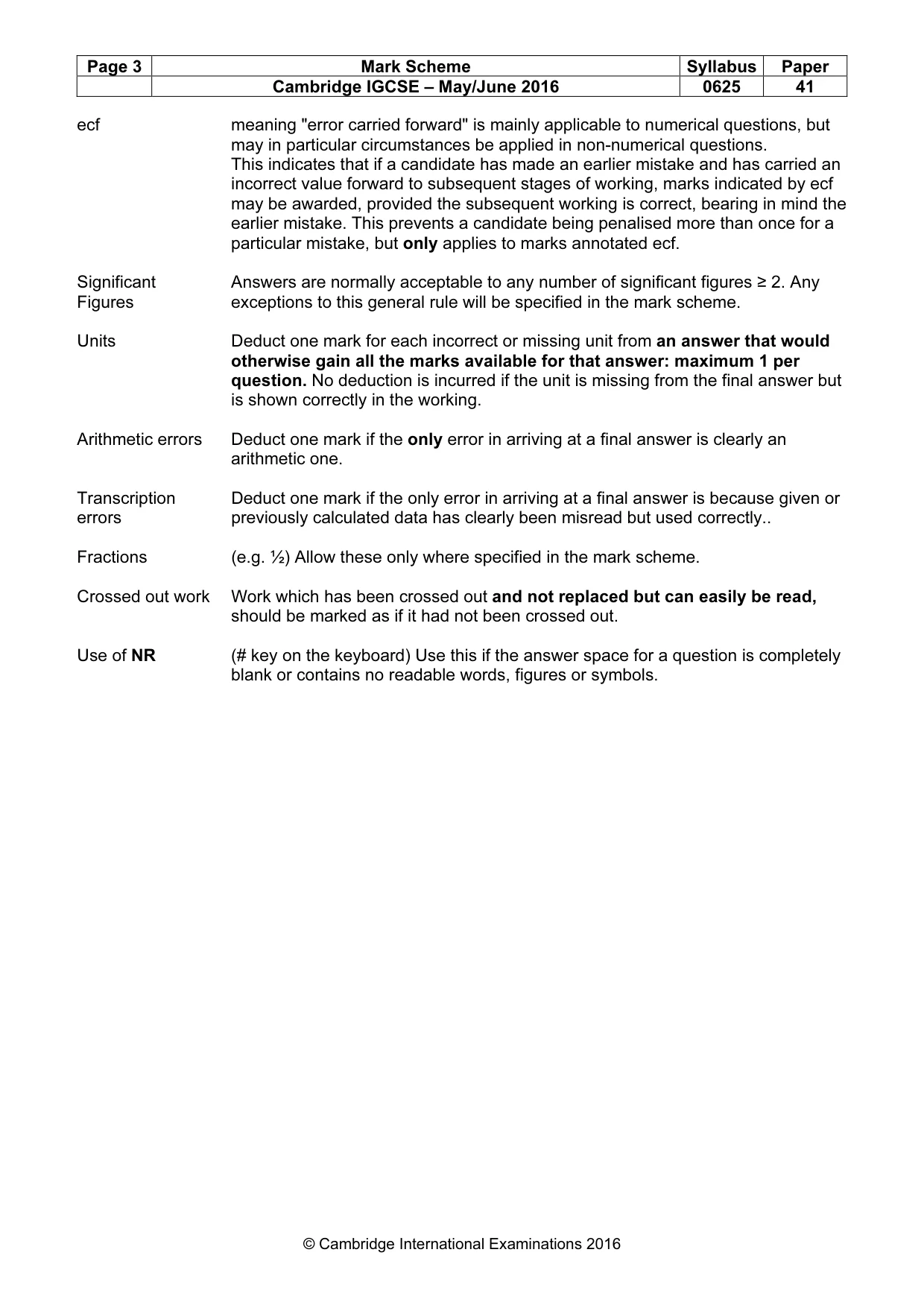 Mark scheme, page 3 of 11