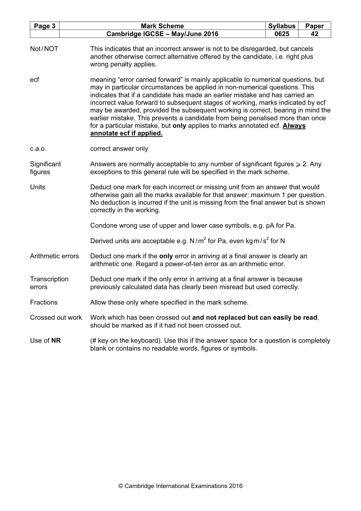 Mark scheme, page 3 of 10