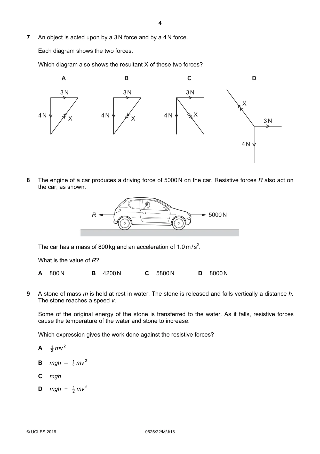 Cambridge IGCSE Physics 0625 2016 May/June Paper 2 · Variant 2 question paper, page 4 of 16