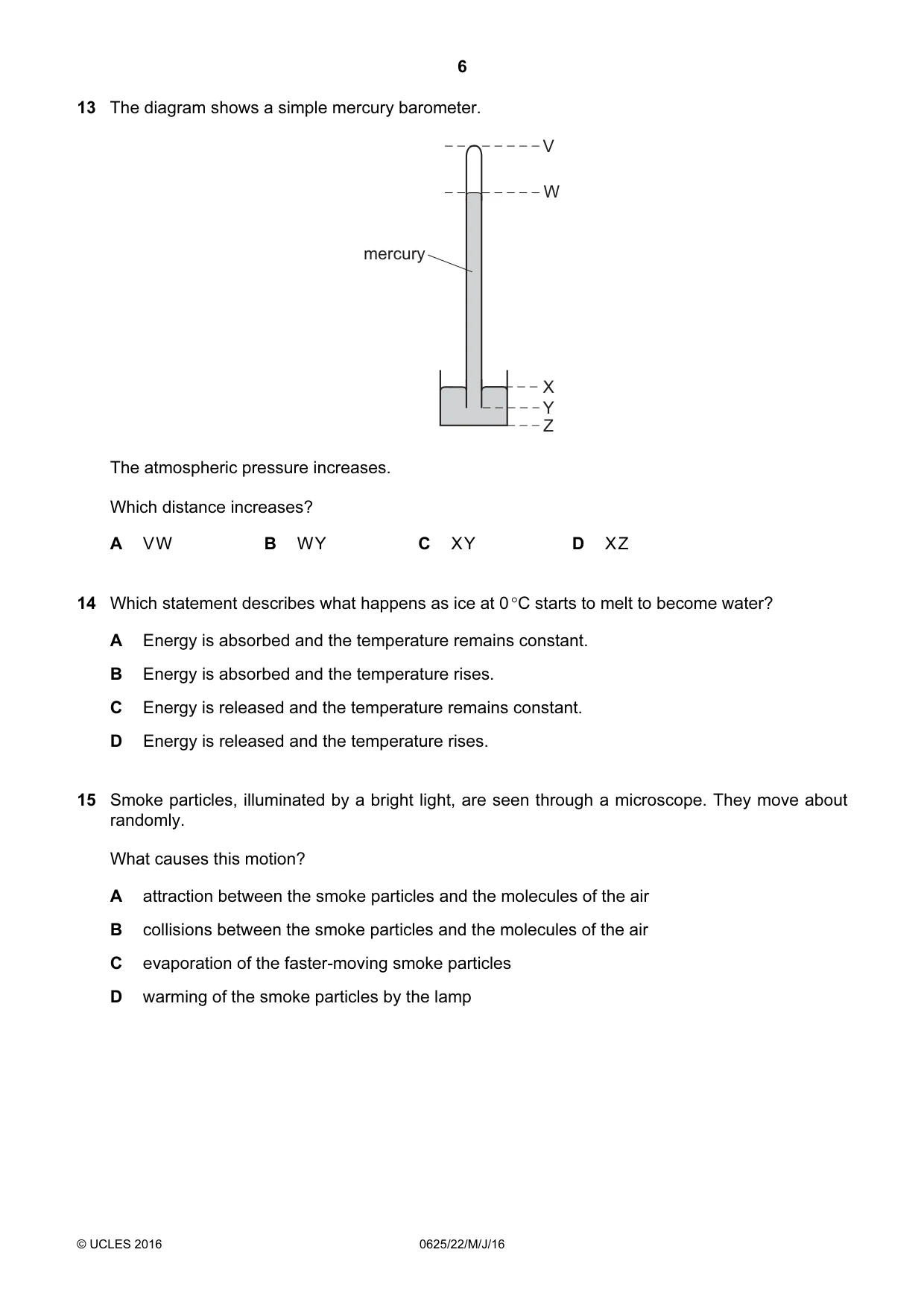Cambridge IGCSE Physics 0625 2016 May/June Paper 2 · Variant 2 question paper, page 6 of 16