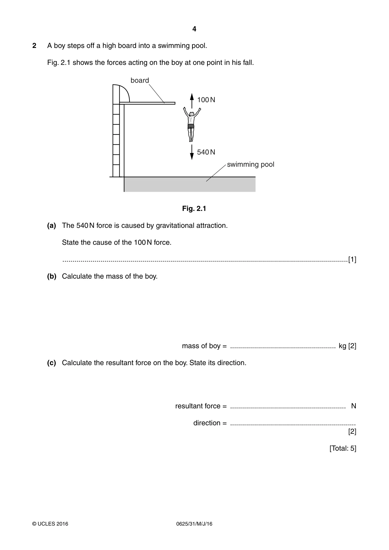 Cambridge IGCSE Physics 0625 2016 May/June Paper 3 · Variant 1 question paper, page 4 of 20