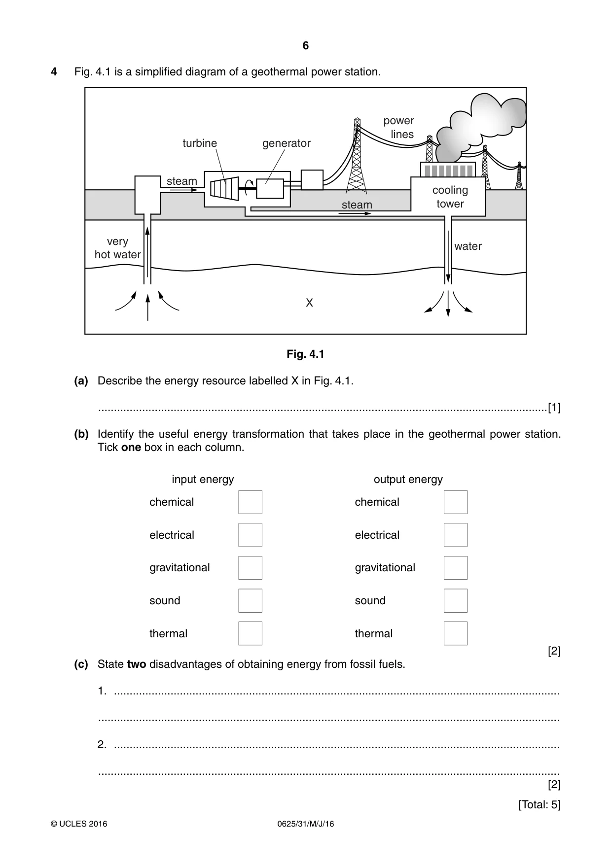 Cambridge IGCSE Physics 0625 2016 May/June Paper 3 · Variant 1 question paper, page 6 of 20