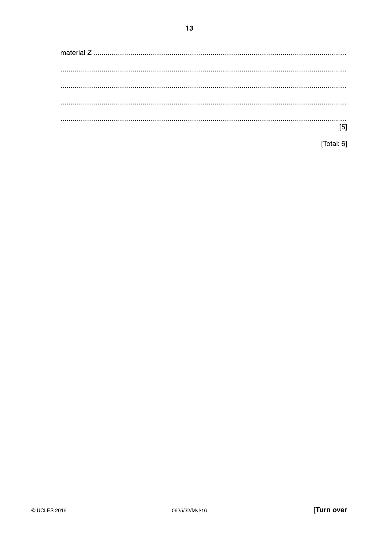 Cambridge IGCSE Physics 0625 2016 May/June Paper 3 · Variant 2 question paper, page 13 of 20