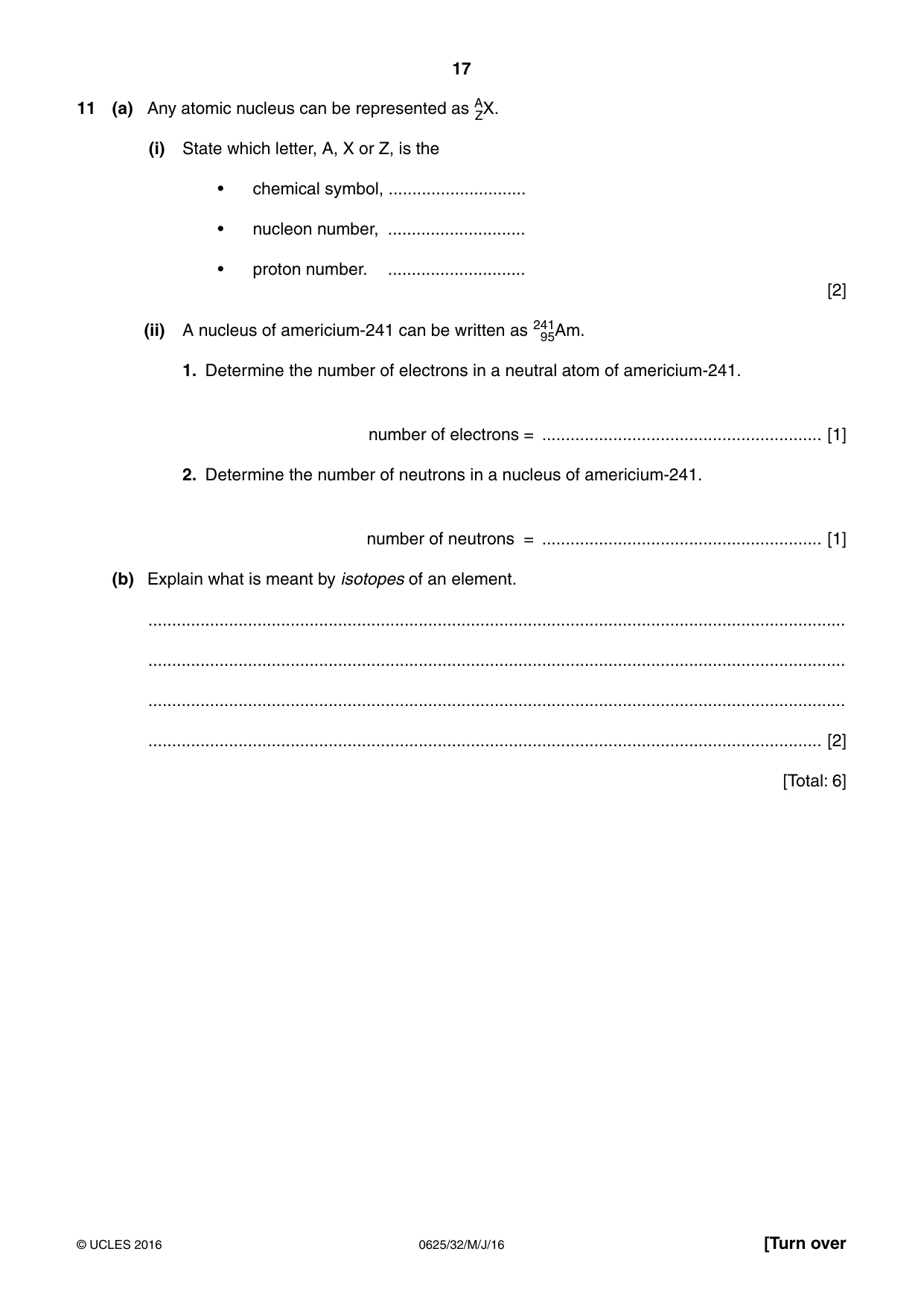 Cambridge IGCSE Physics 0625 2016 May/June Paper 3 · Variant 2 question paper, page 17 of 20