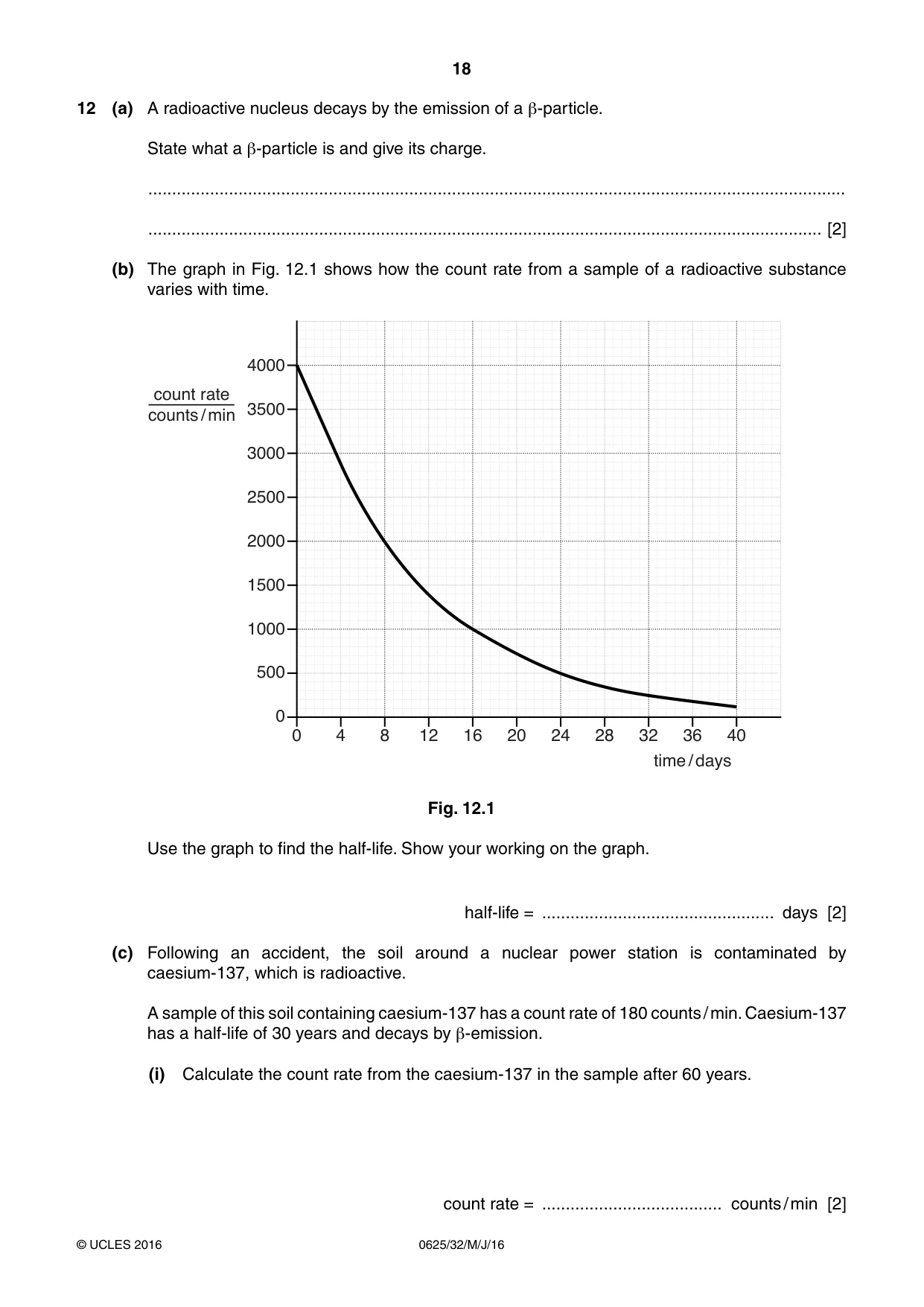 Cambridge IGCSE Physics 0625 2016 May/June Paper 3 · Variant 2 question paper, page 18 of 20
