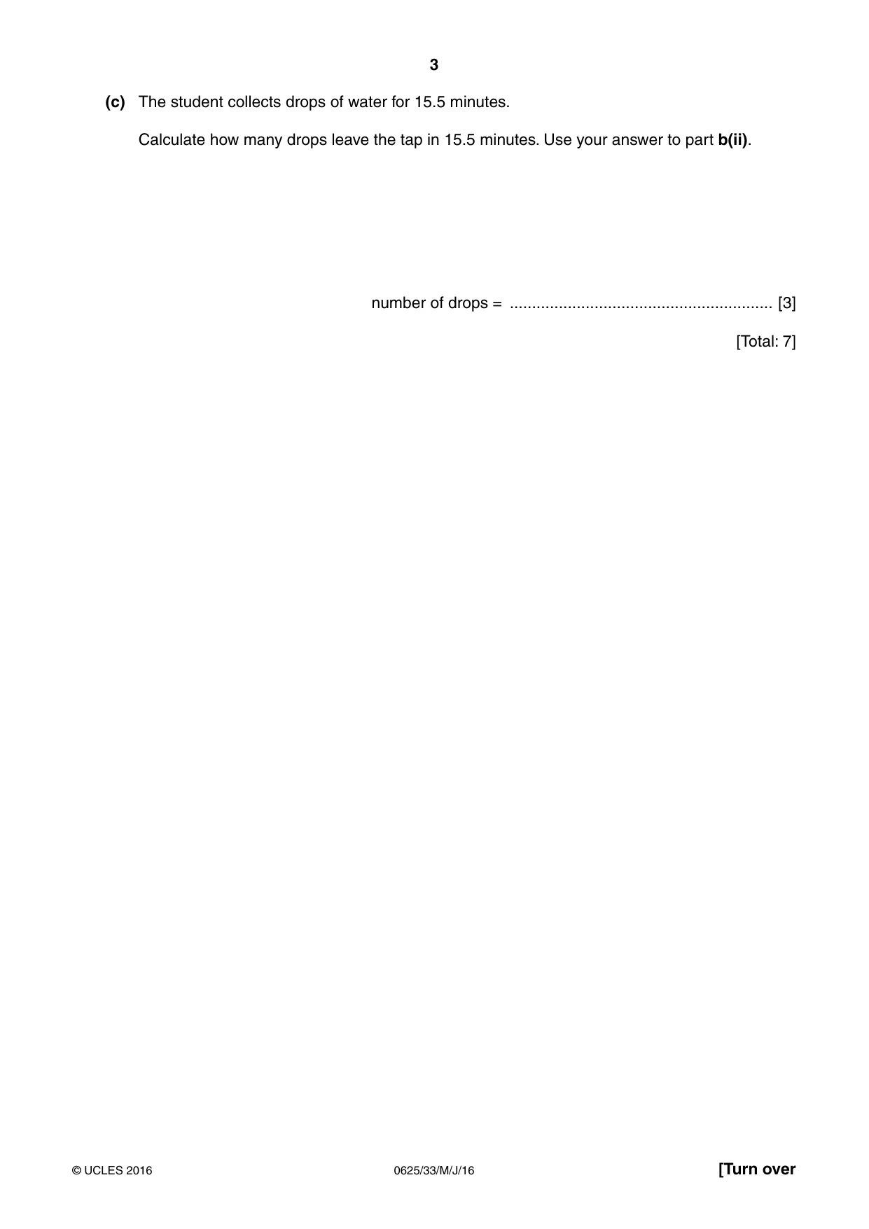 Cambridge IGCSE Physics 0625 2016 May/June Paper 3 · Variant 3 question paper, page 3 of 20