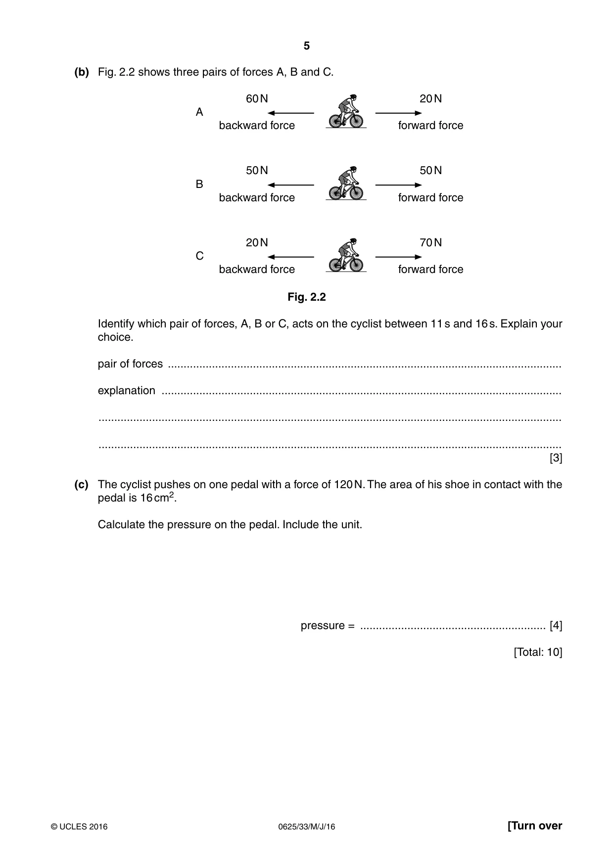 Cambridge IGCSE Physics 0625 2016 May/June Paper 3 · Variant 3 question paper, page 5 of 20