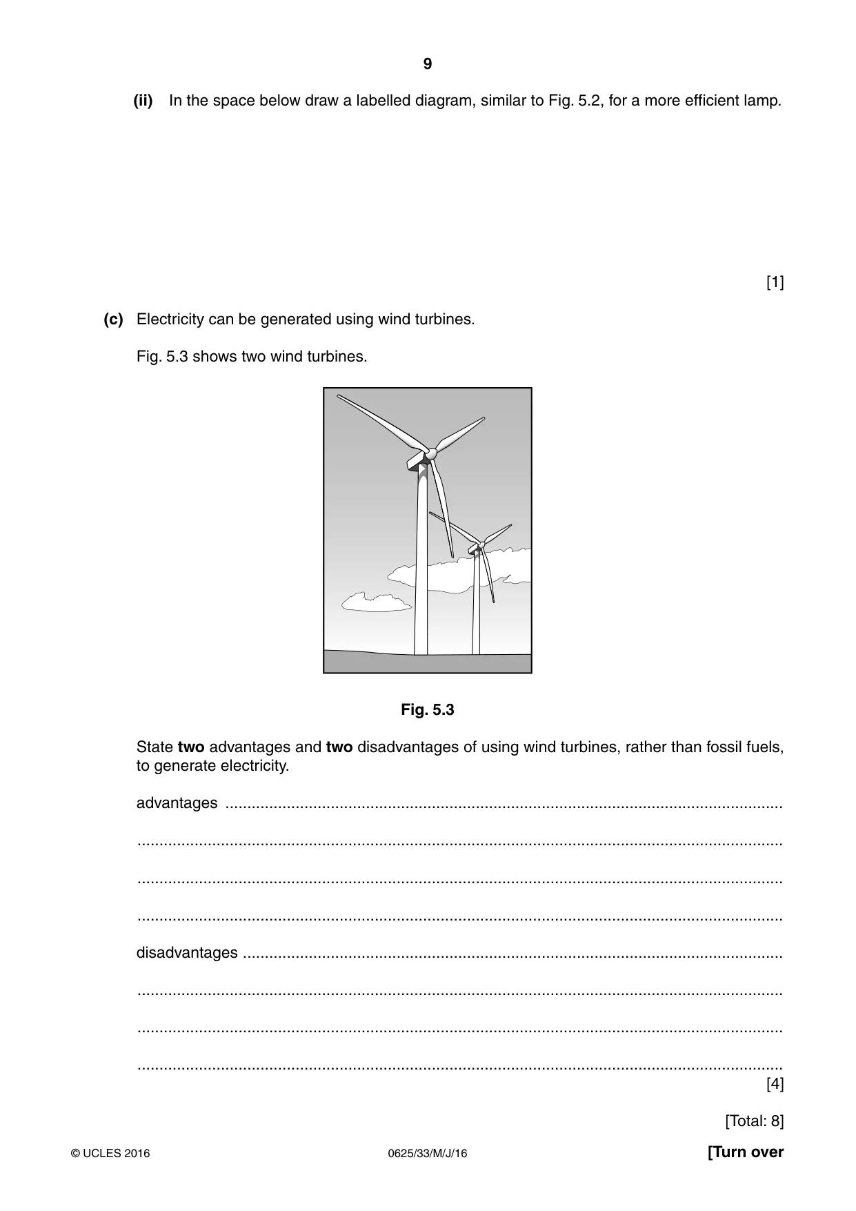 Cambridge IGCSE Physics 0625 2016 May/June Paper 3 · Variant 3 question paper, page 9 of 20