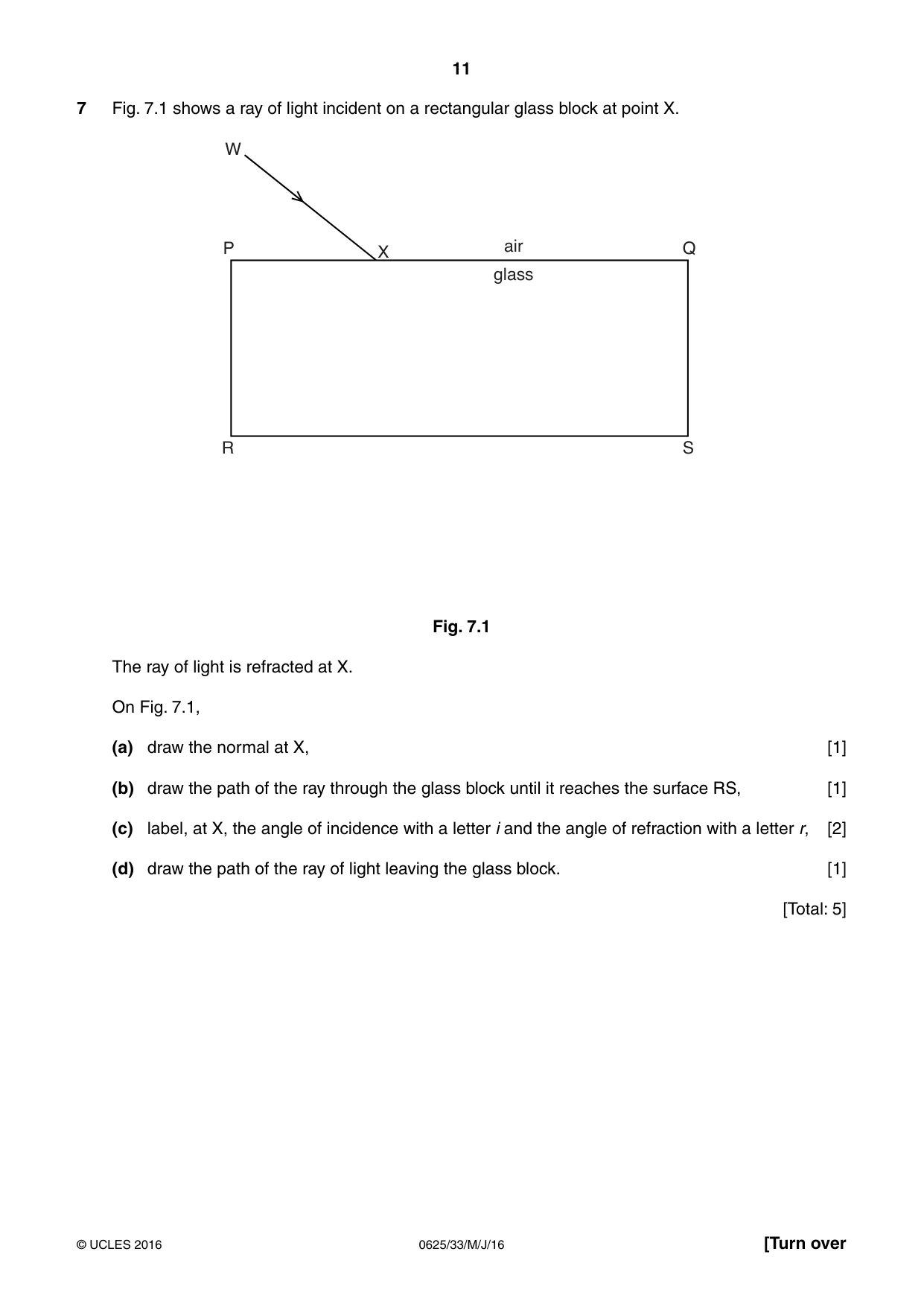 Cambridge IGCSE Physics 0625 2016 May/June Paper 3 · Variant 3 question paper, page 11 of 20