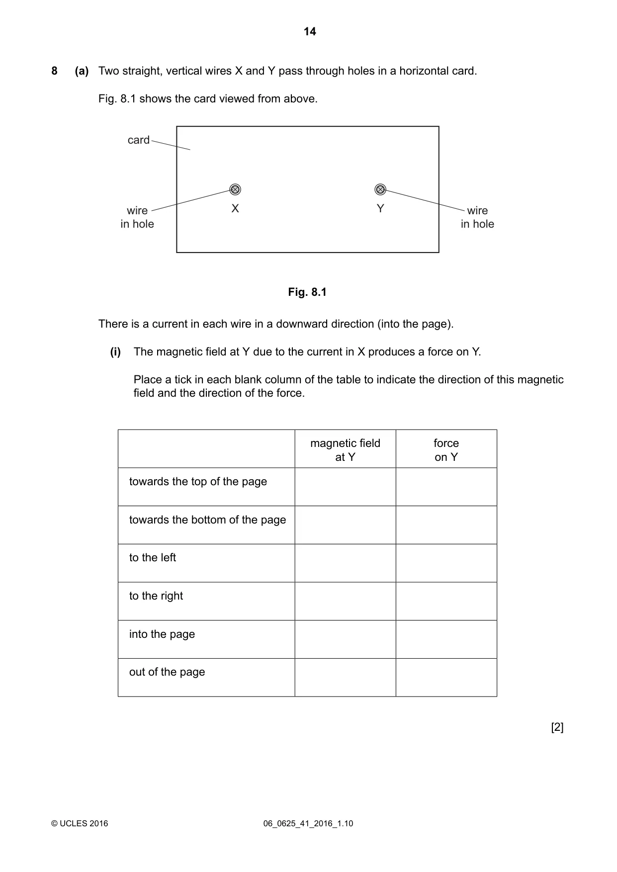 Cambridge IGCSE Physics 0625 2016 May/June Paper 4 · Variant 1 question paper, page 14 of 20