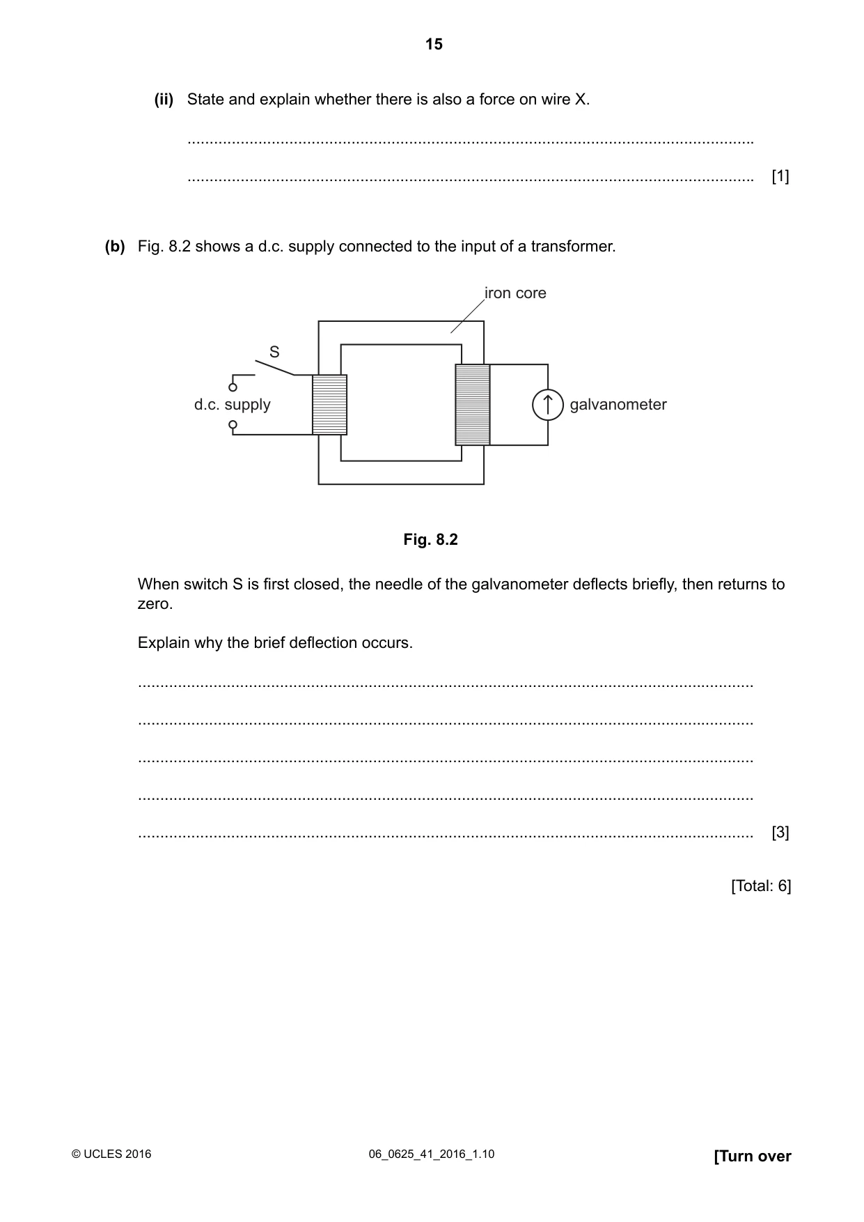 Cambridge IGCSE Physics 0625 2016 May/June Paper 4 · Variant 1 question paper, page 15 of 20