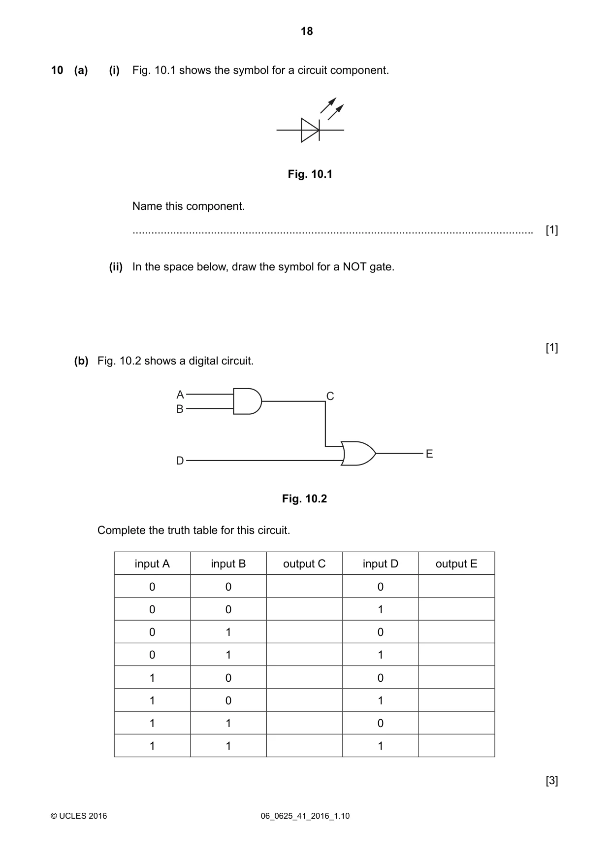 Cambridge IGCSE Physics 0625 2016 May/June Paper 4 · Variant 1 question paper, page 18 of 20