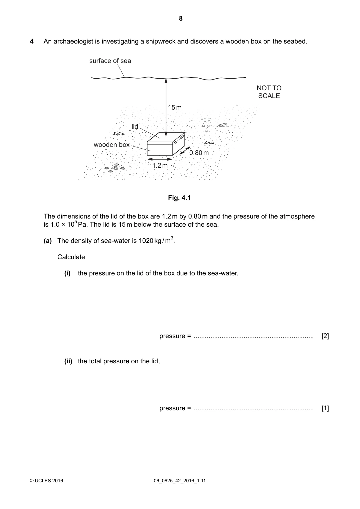 Cambridge IGCSE Physics 0625 2016 May/June Paper 4 · Variant 2 question paper, page 8 of 24
