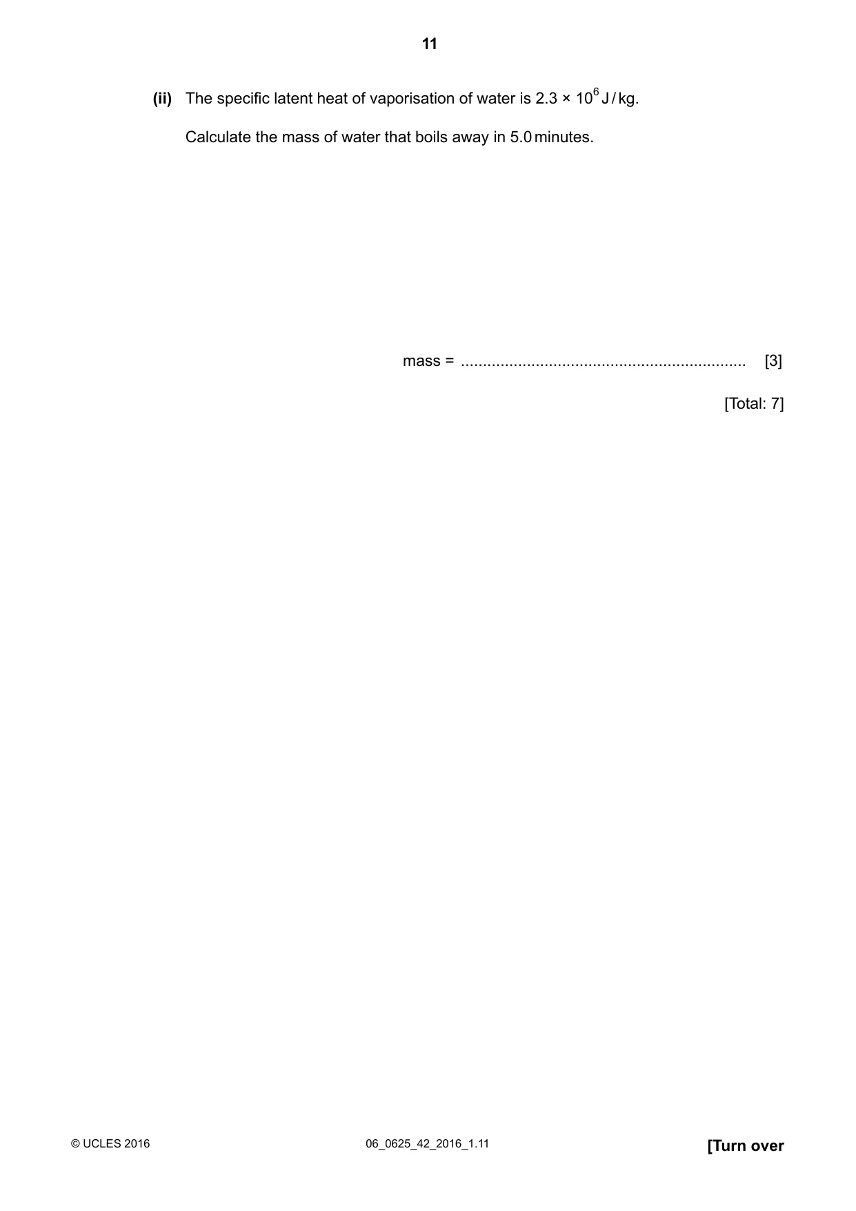 Cambridge IGCSE Physics 0625 2016 May/June Paper 4 · Variant 2 question paper, page 11 of 24