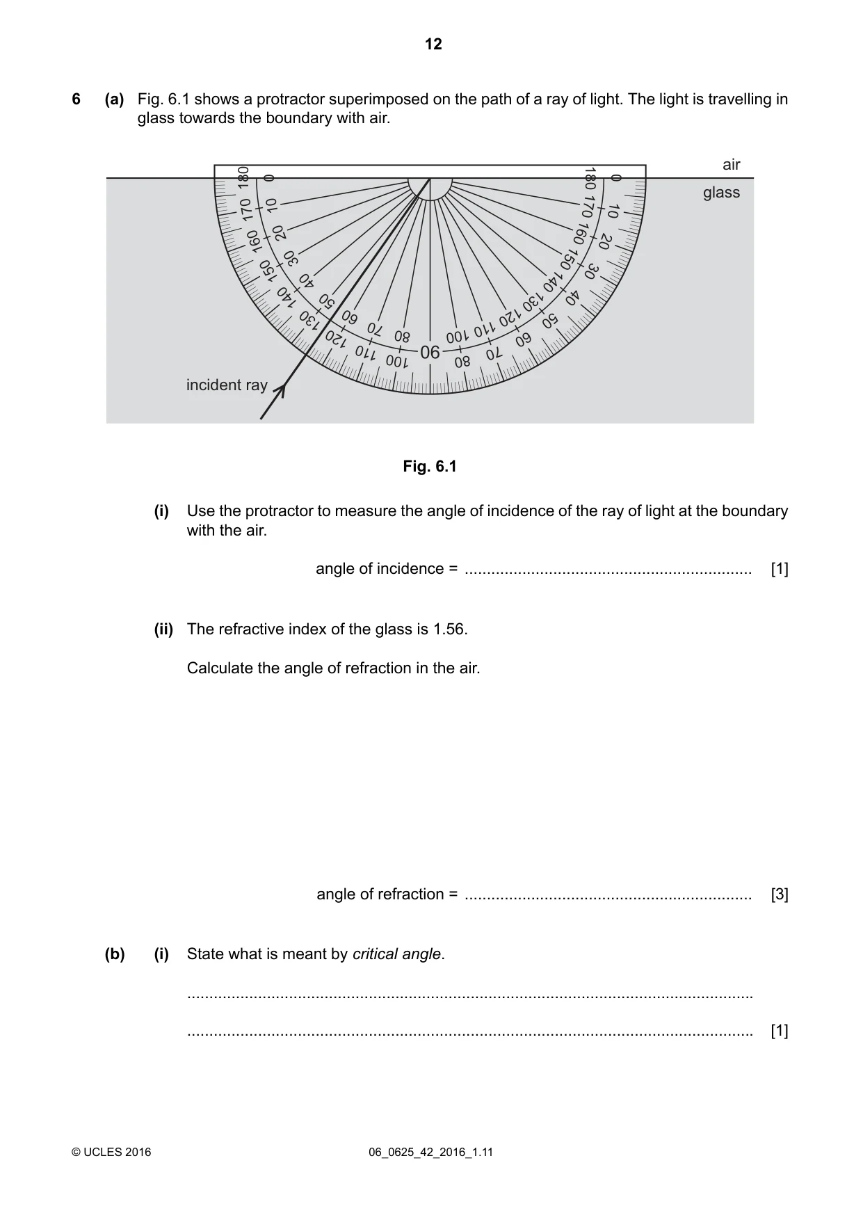 Cambridge IGCSE Physics 0625 2016 May/June Paper 4 · Variant 2 question paper, page 12 of 24