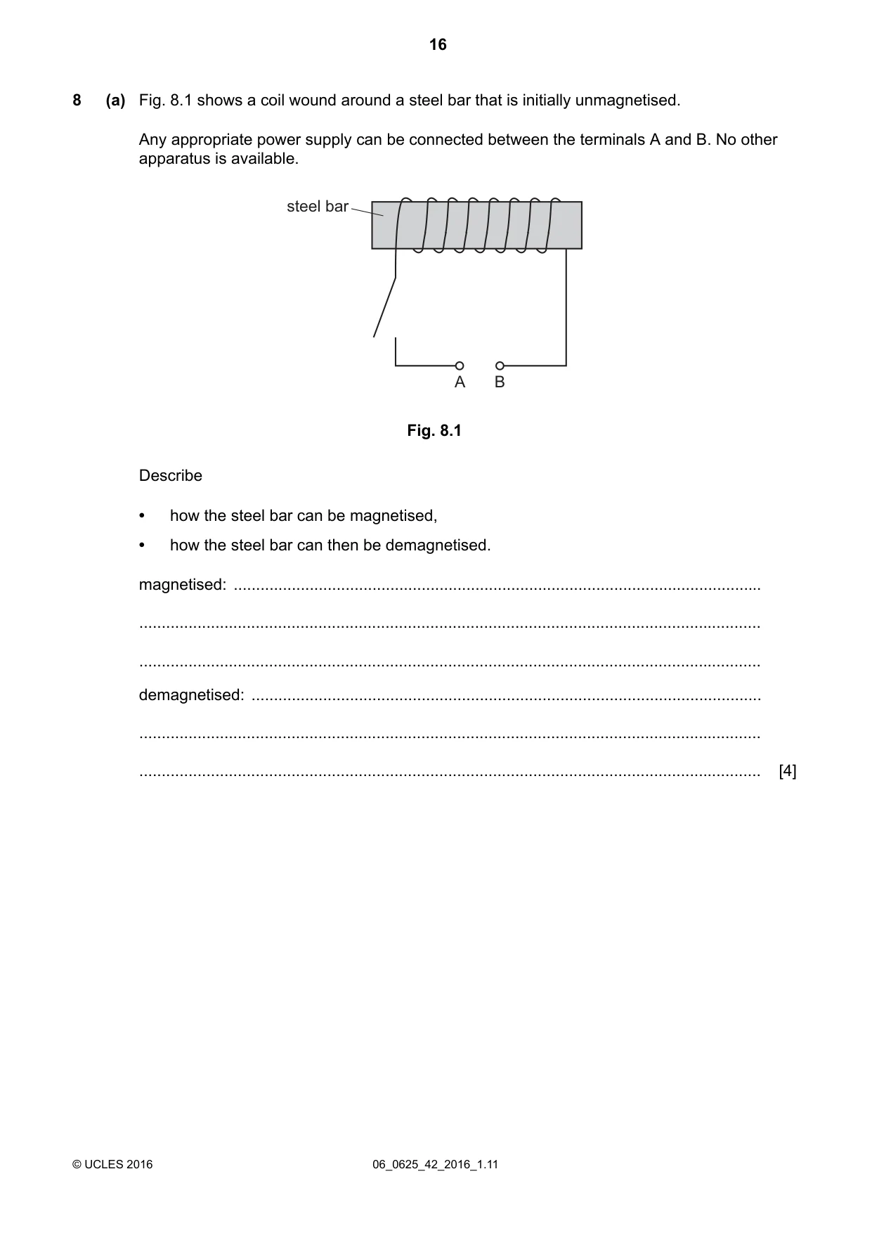Cambridge IGCSE Physics 0625 2016 May/June Paper 4 · Variant 2 question paper, page 16 of 24
