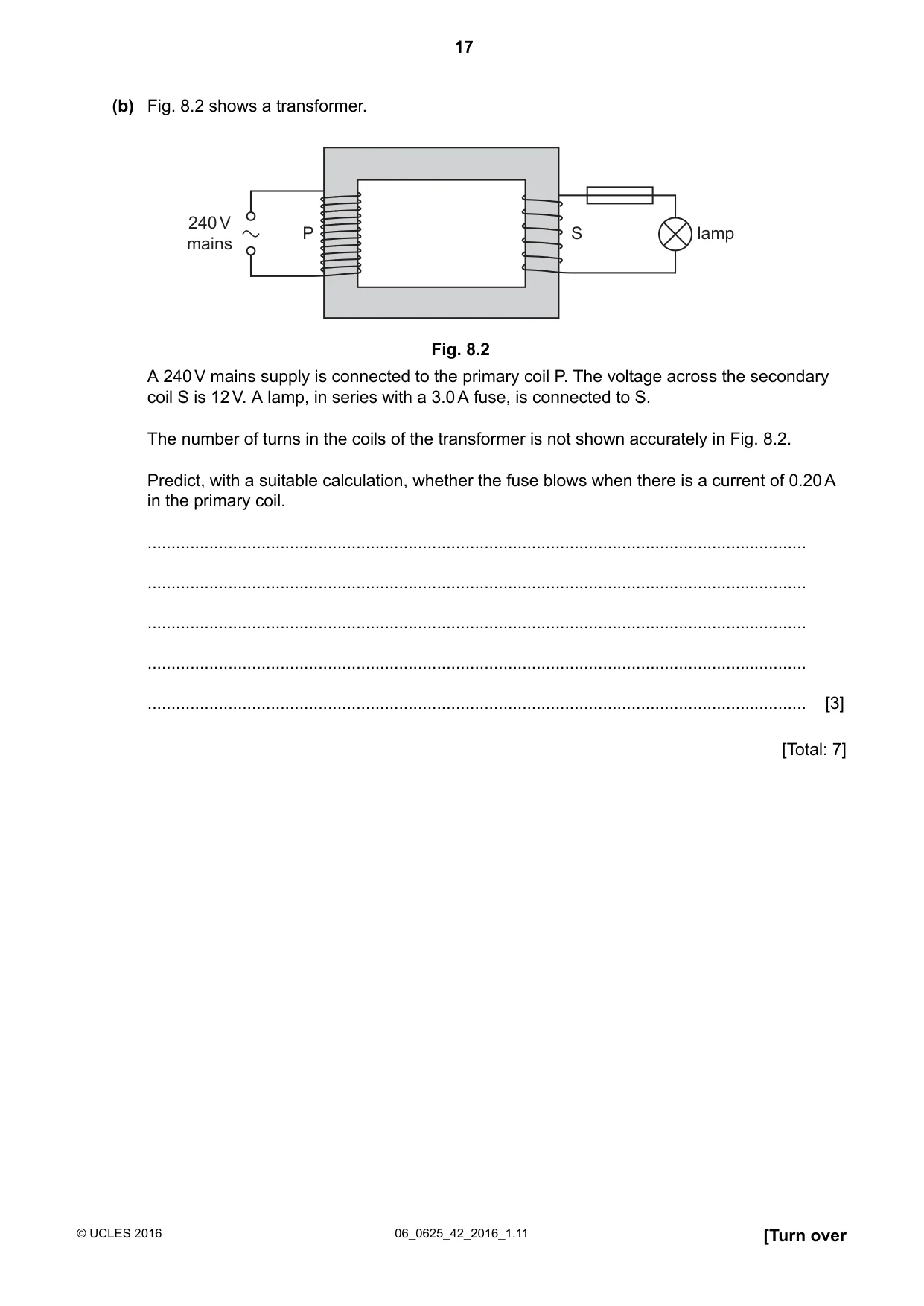 Cambridge IGCSE Physics 0625 2016 May/June Paper 4 · Variant 2 question paper, page 17 of 24