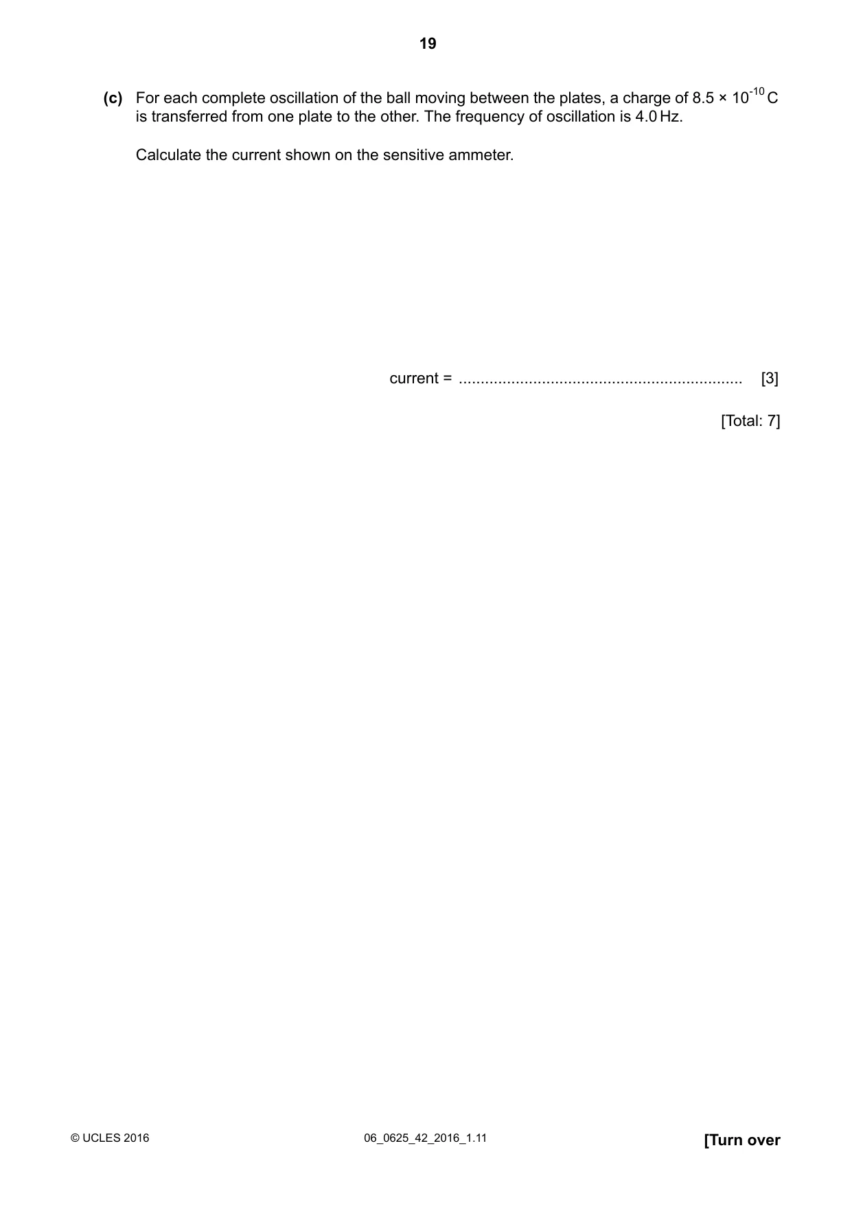 Cambridge IGCSE Physics 0625 2016 May/June Paper 4 · Variant 2 question paper, page 19 of 24
