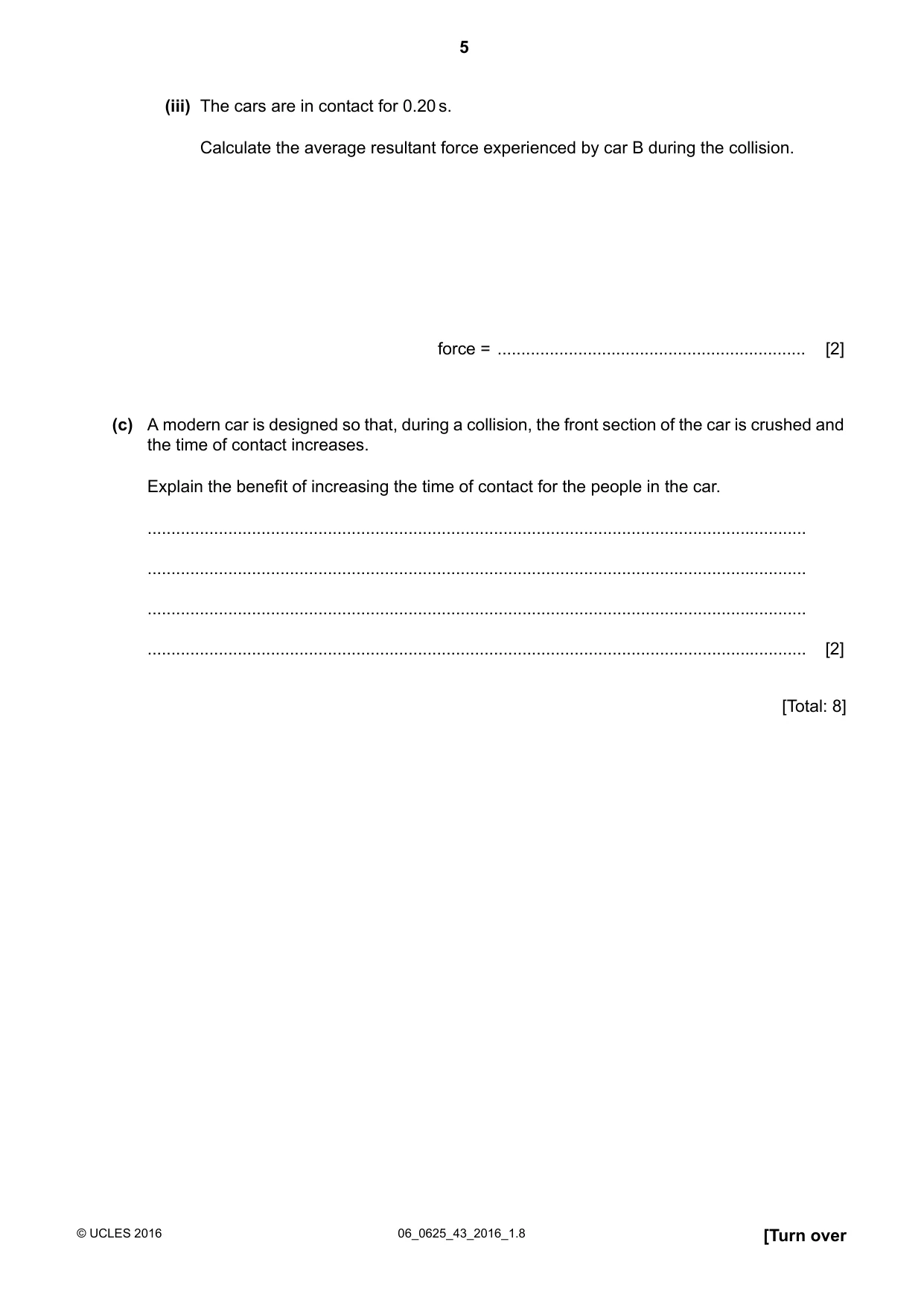 Cambridge IGCSE Physics 0625 2016 May/June Paper 4 · Variant 3 question paper, page 5 of 24