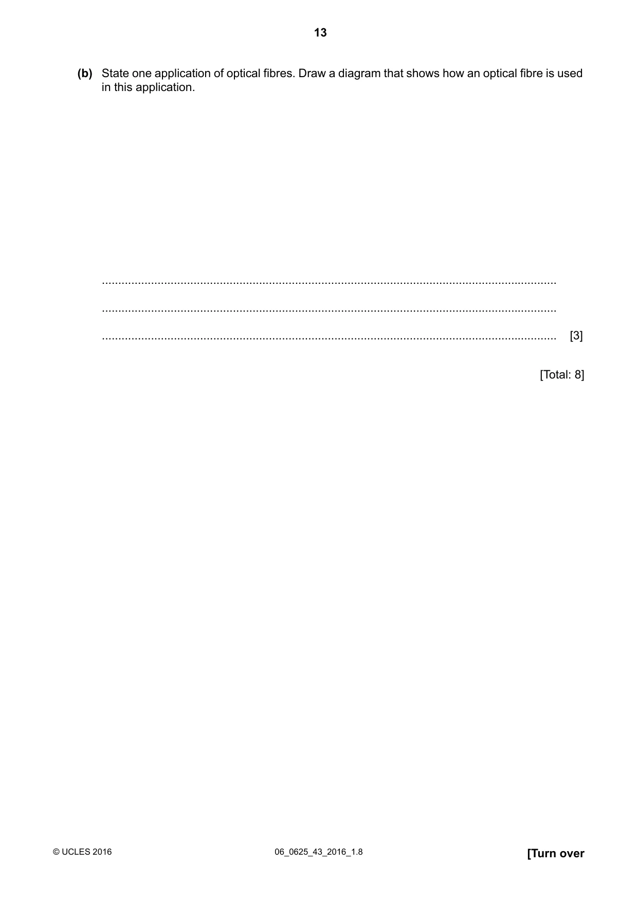 Cambridge IGCSE Physics 0625 2016 May/June Paper 4 · Variant 3 question paper, page 13 of 24