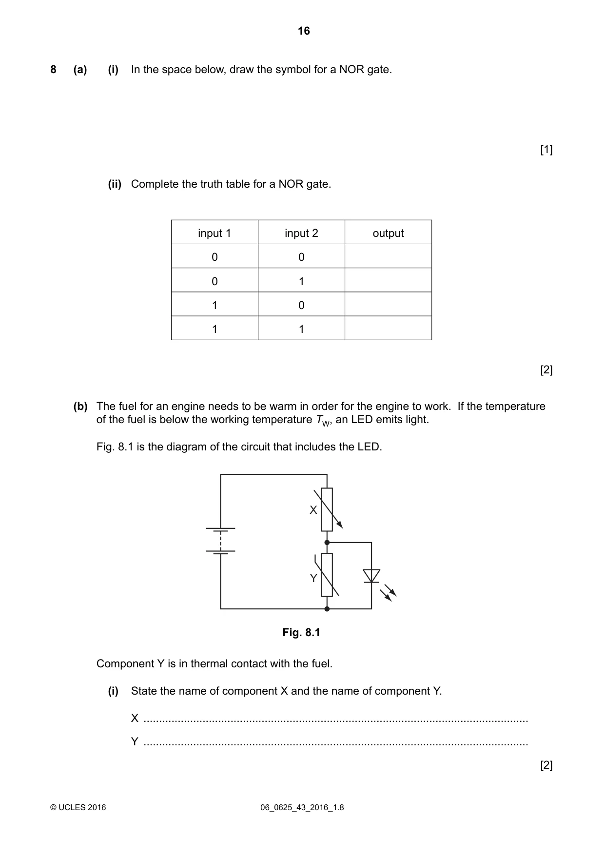 Cambridge IGCSE Physics 0625 2016 May/June Paper 4 · Variant 3 question paper, page 16 of 24