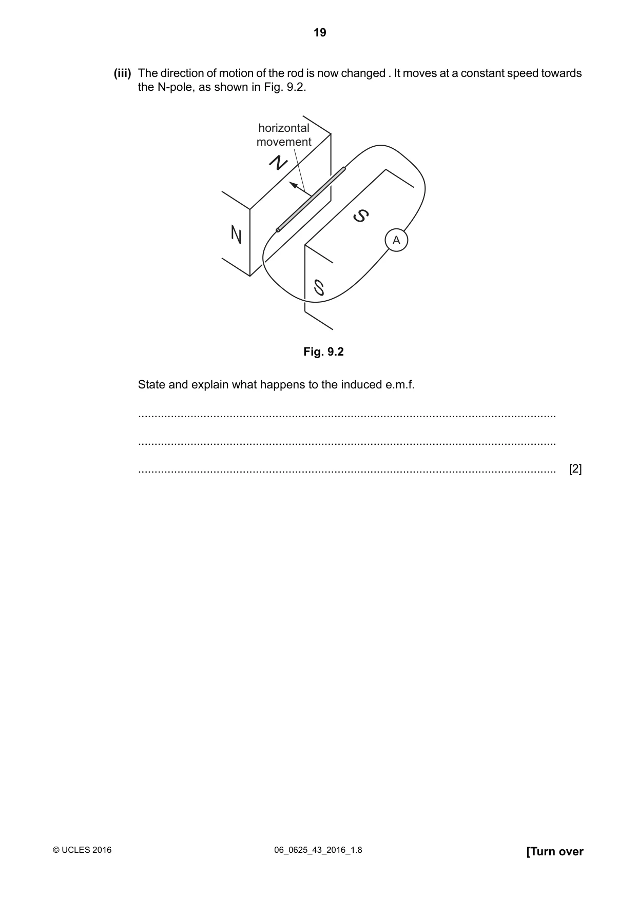 Cambridge IGCSE Physics 0625 2016 May/June Paper 4 · Variant 3 question paper, page 19 of 24