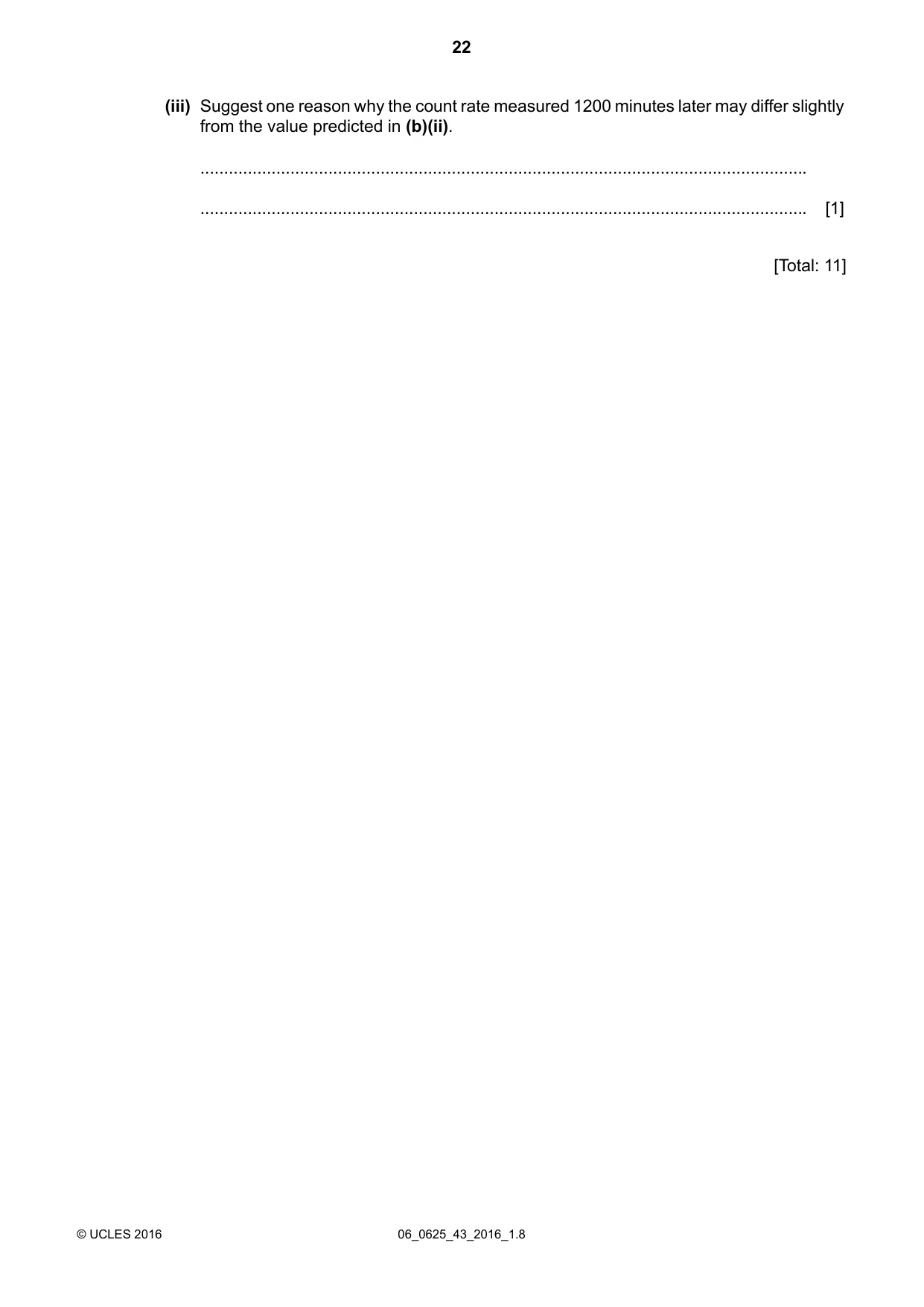 Cambridge IGCSE Physics 0625 2016 May/June Paper 4 · Variant 3 question paper, page 22 of 24