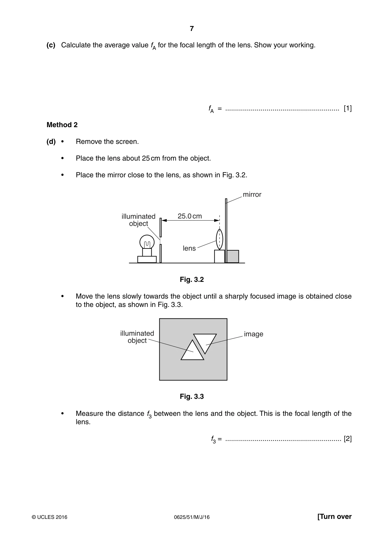 Cambridge IGCSE Physics 0625 2016 May/June Paper 5 · Variant 1 question paper, page 7 of 12