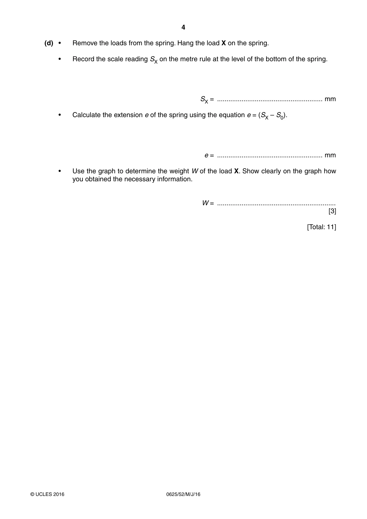 Cambridge IGCSE Physics 0625 2016 May/June Paper 5 · Variant 2 question paper, page 4 of 16