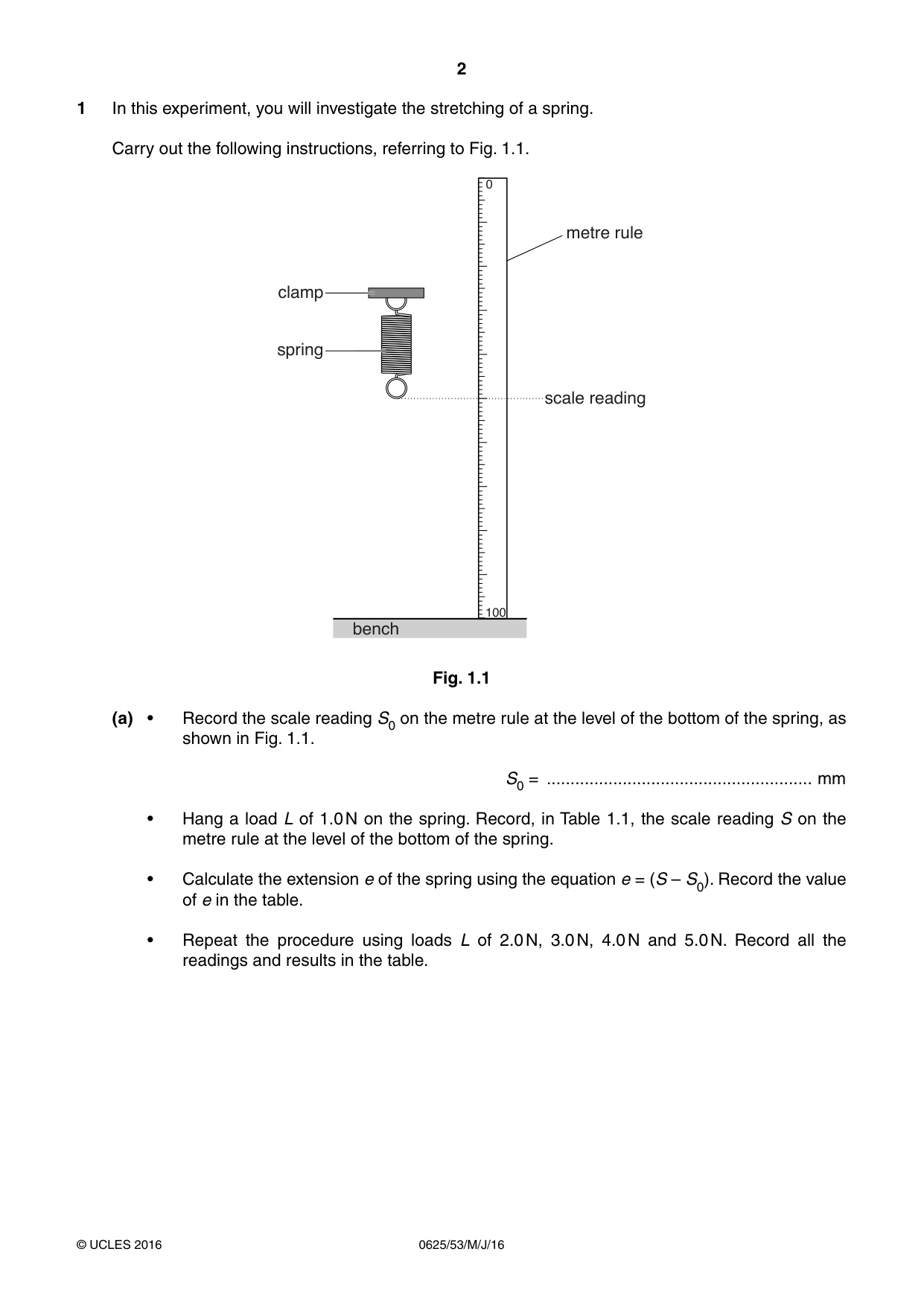 Cambridge IGCSE Physics 0625 2016 May/June Paper 5 · Variant 3 question paper, page 2 of 16